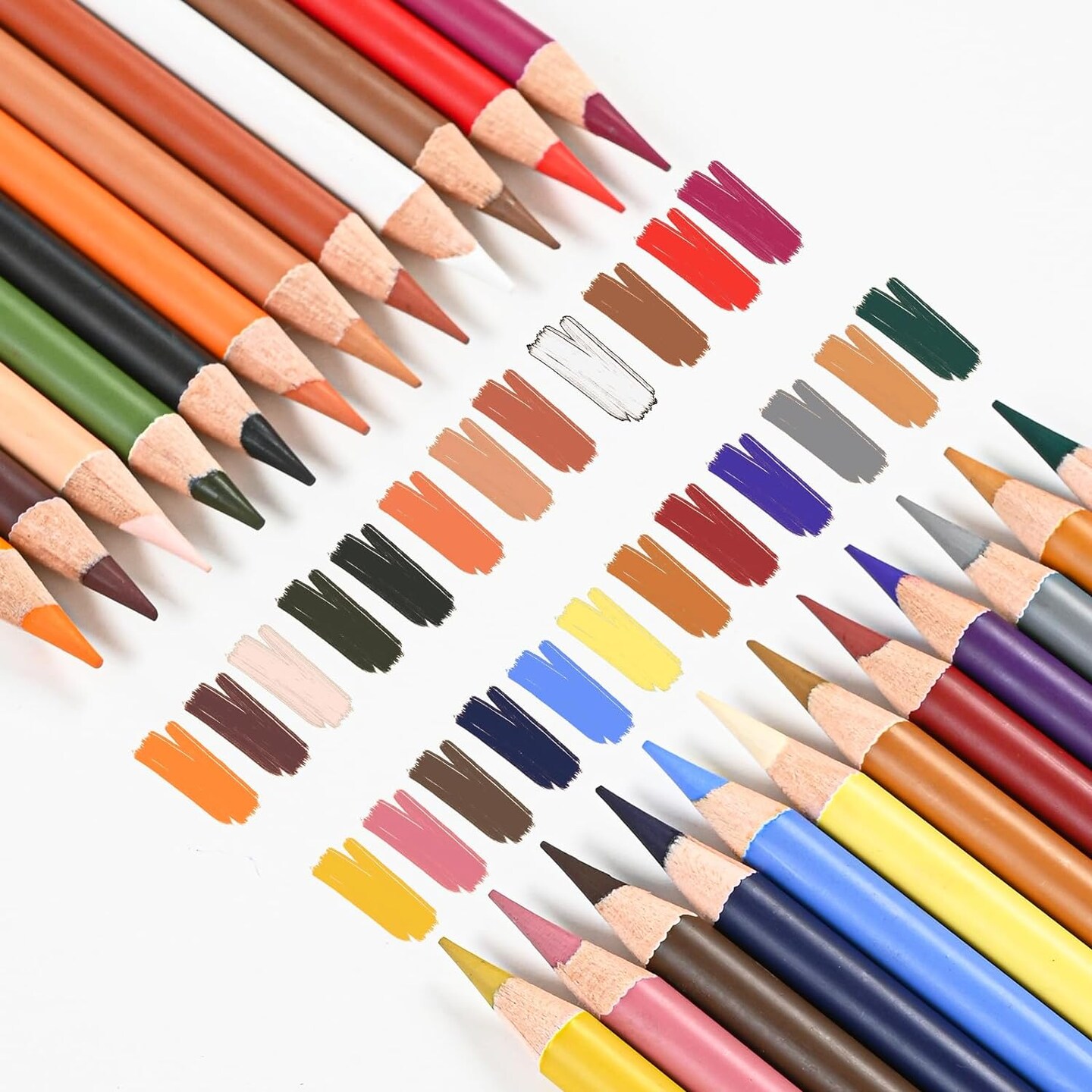 Charcoal Pencils for Drawing,Set of 24 Colors Pastel Colored Pencils,Skin Tone Colored Pencils,Pastel Chalk Colored Pencils
