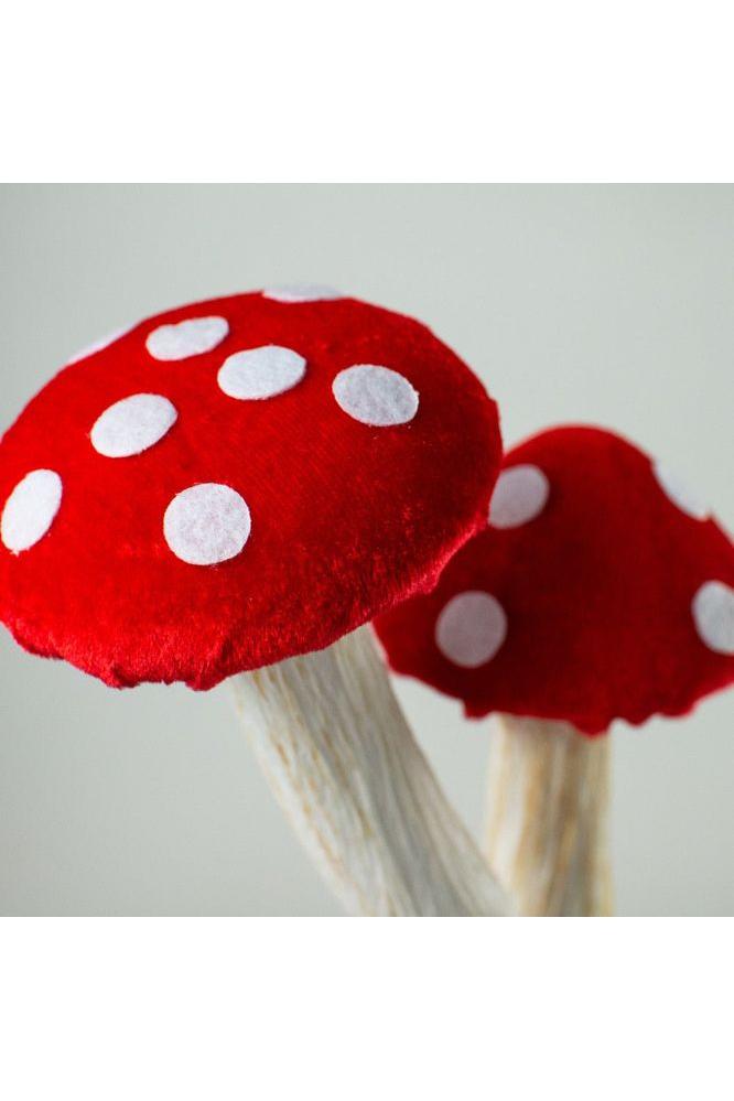 22&#x22; Polka Dot Mushroom Spray: Red