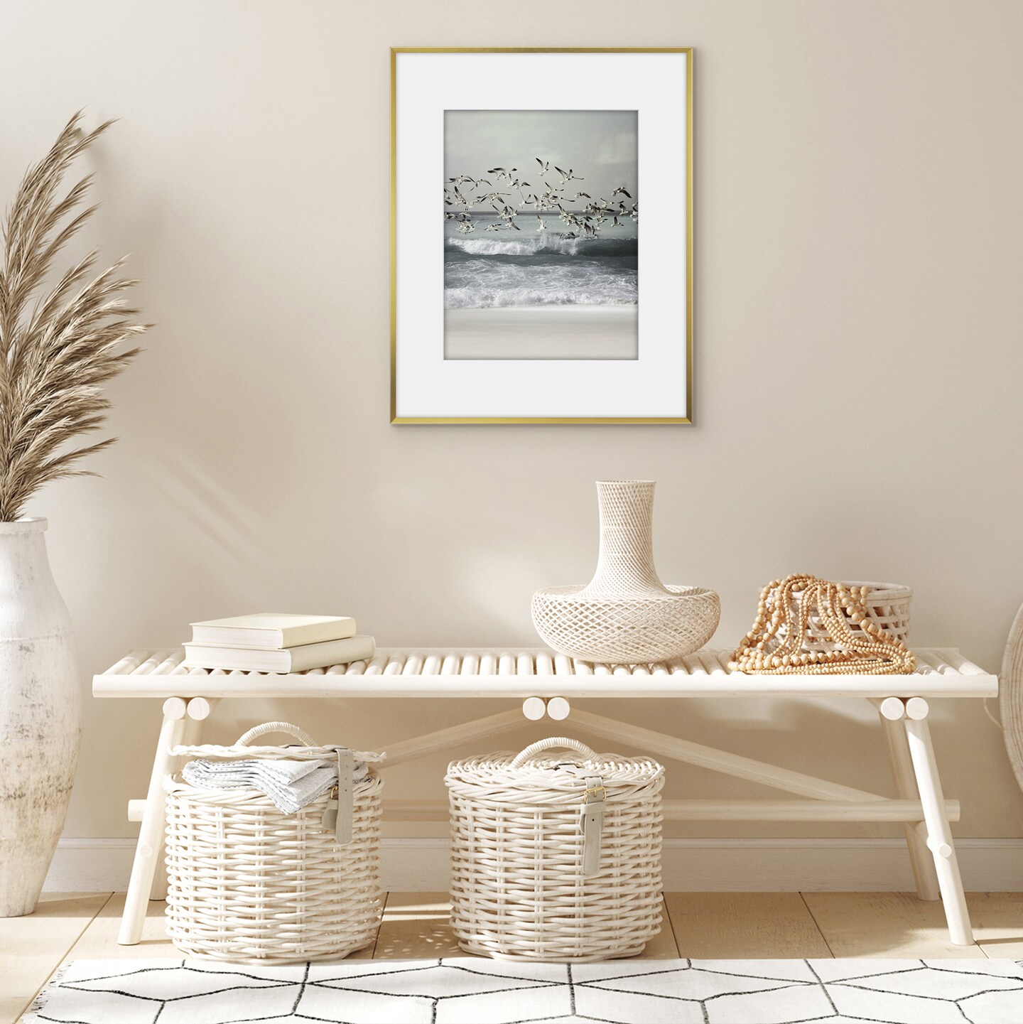 Americanflat Aluminum Picture Frame with Mat - Metal Photo Frame - Black Metal Molding Frame - Shatter Resistant Glass - Hanging Hardware