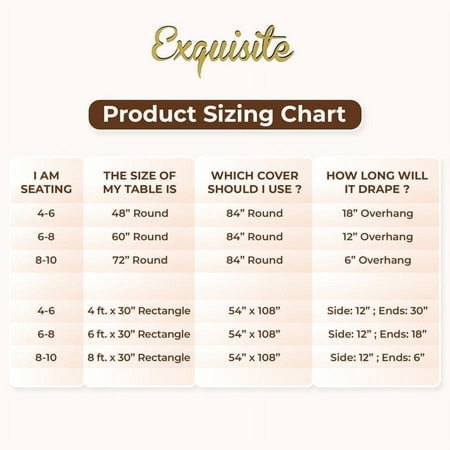 Exquisite 6-Pack Premium Plastic Tablecloth 54in. x 108in. Rectangle Plastic Table Cover