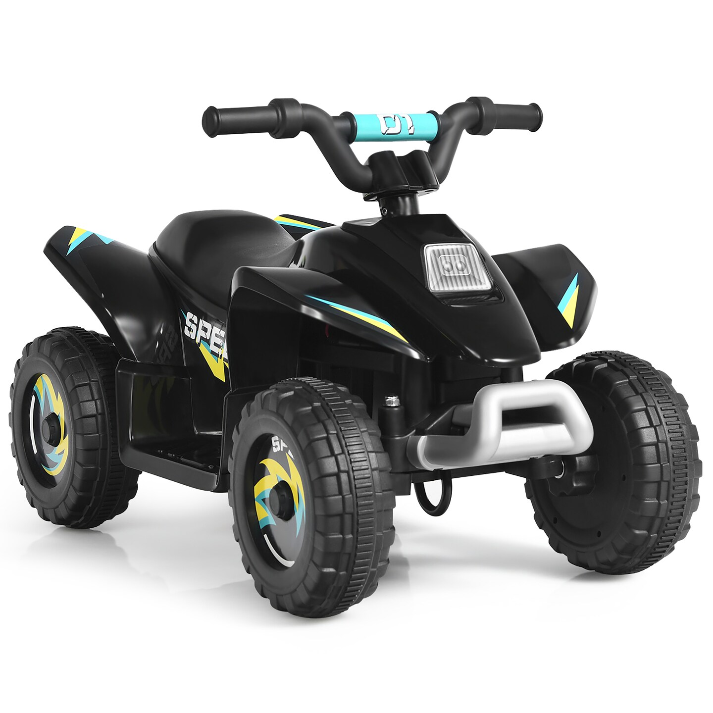 Costway 6V Kids Electric Quad ATV 4 Wheels Ride on Toy Toddlers Forward & Reverse White/Black/Blue/Red