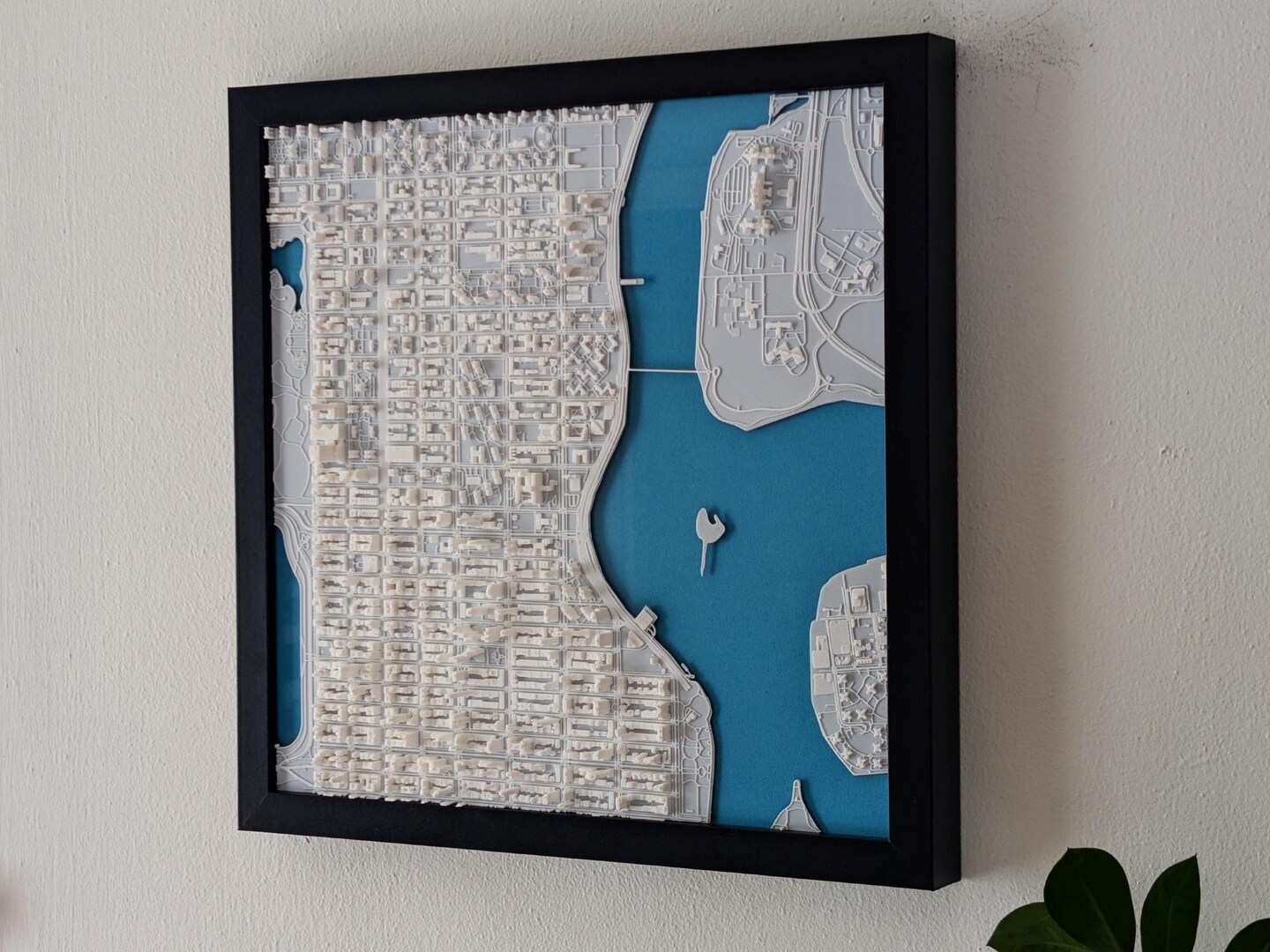 3D NYC Upper East Side North Half Map | Framed Upper East Side Art