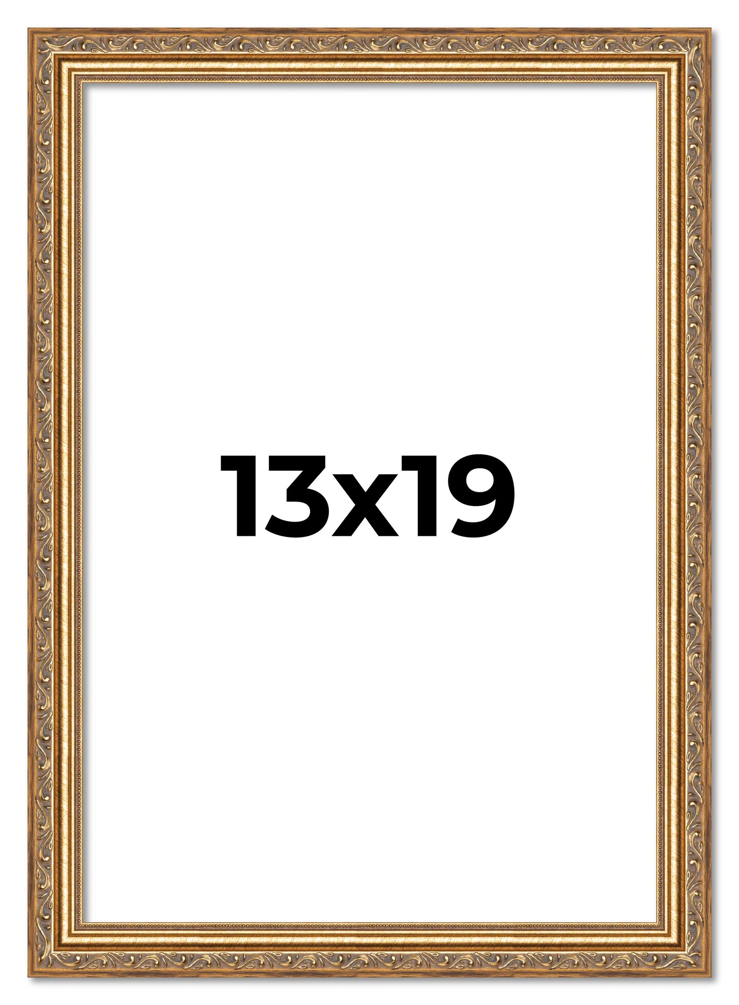 13x19 Museum-Quality Picture Frame with UV-Resistant Acrylic & Acid-Free Backing, Available in 4 Finishes - Gold, Silver, Bronze, and Black