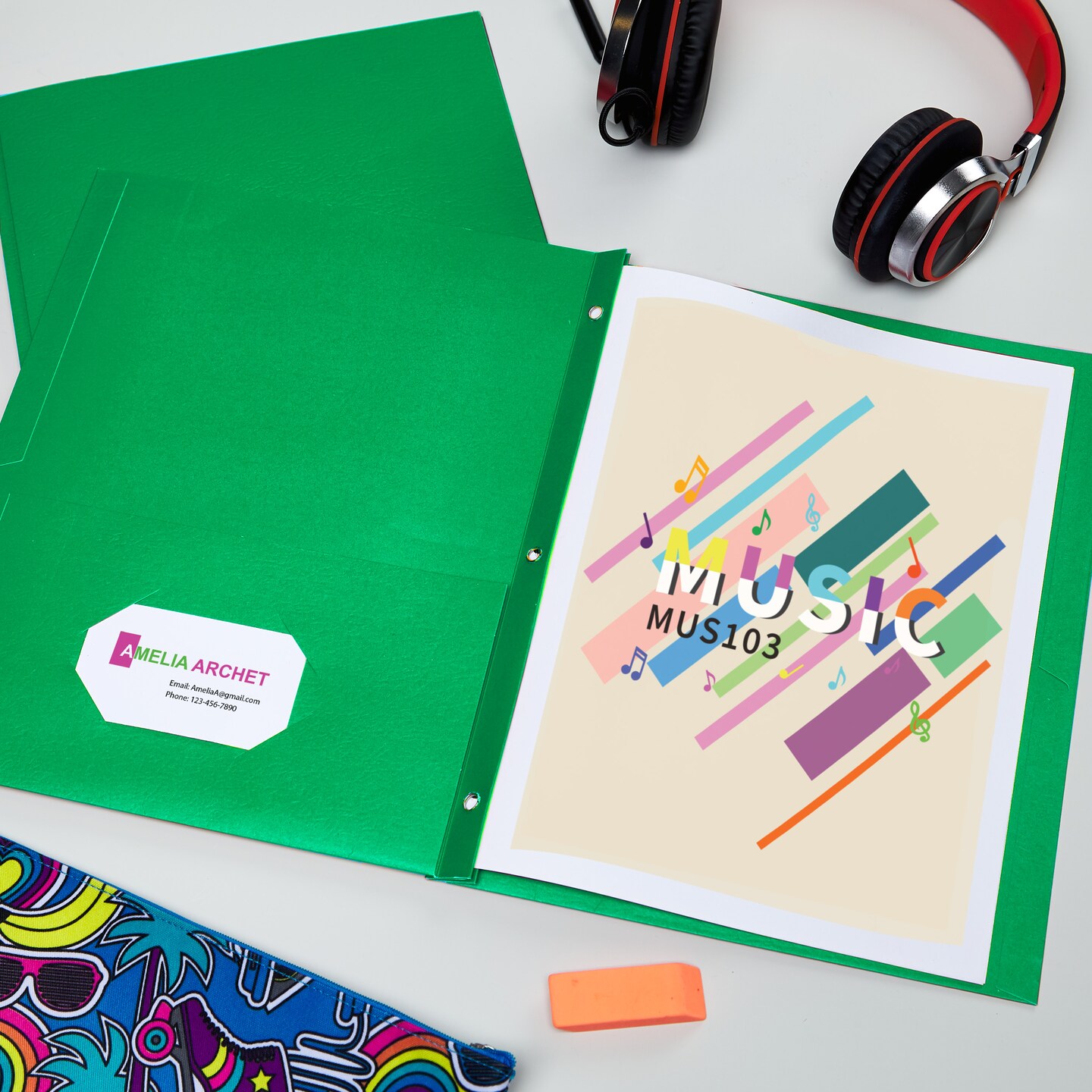 Avery Two Pocket Folders with 3 Prong Fasteners, Holds 70 Sheets, 25 Green Folders (47977)