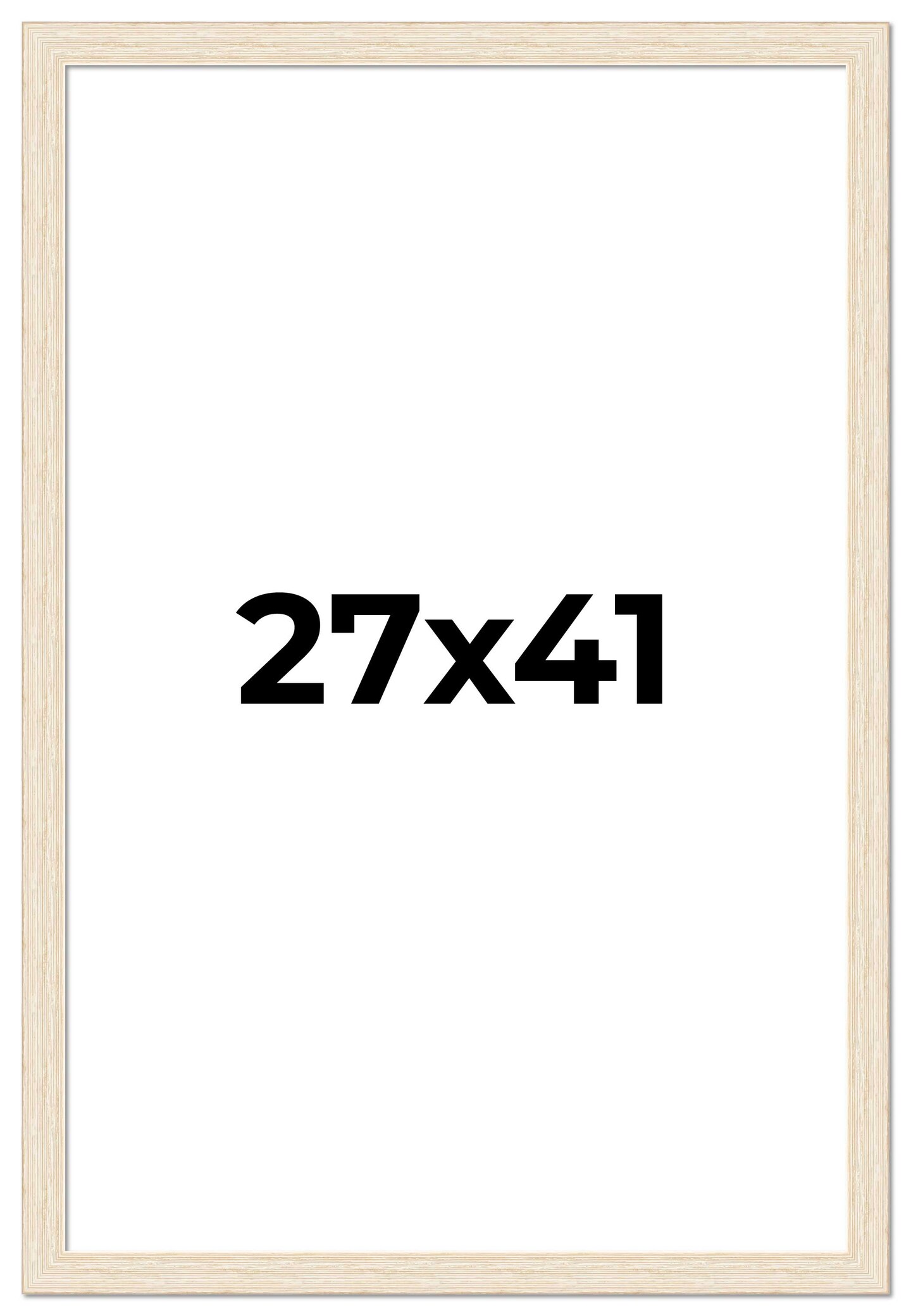 27x41 Wide Barnwood Picture Frame with UV-Resistant Acrylic & Acid Free Backing, Available in 6 Paint Finishes - Grey, Brown, White, and Black