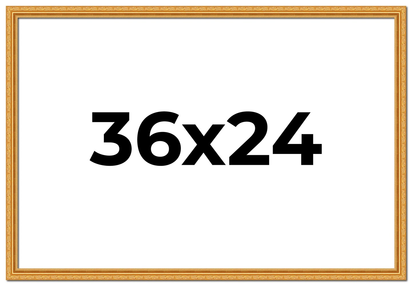 36x24 Solid Wood Antique Picture Frame with UV-Resistant Acrylic &#x26; Acid-Free Backing, Available in 4 Finishes: Bronze, Gold, Silver, and Gold with Black
