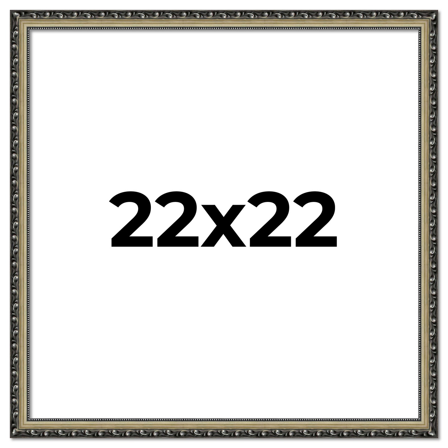 22x22 Museum-Quality Picture Frame with UV-Resistant Acrylic & Acid-Free Backing, Available in 4 Finishes - Gold, Silver, Bronze, and Black