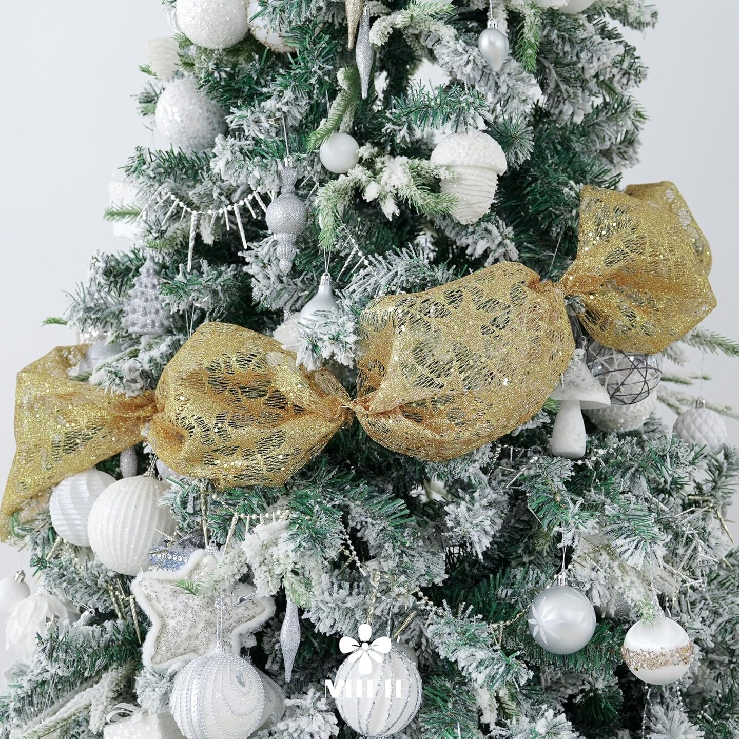 Gold Glitter Mesh Star Web Ribbon Yards Roll Gold Mesh Fabric Ribbon Decorative Mesh Gold Mesh Ribbon