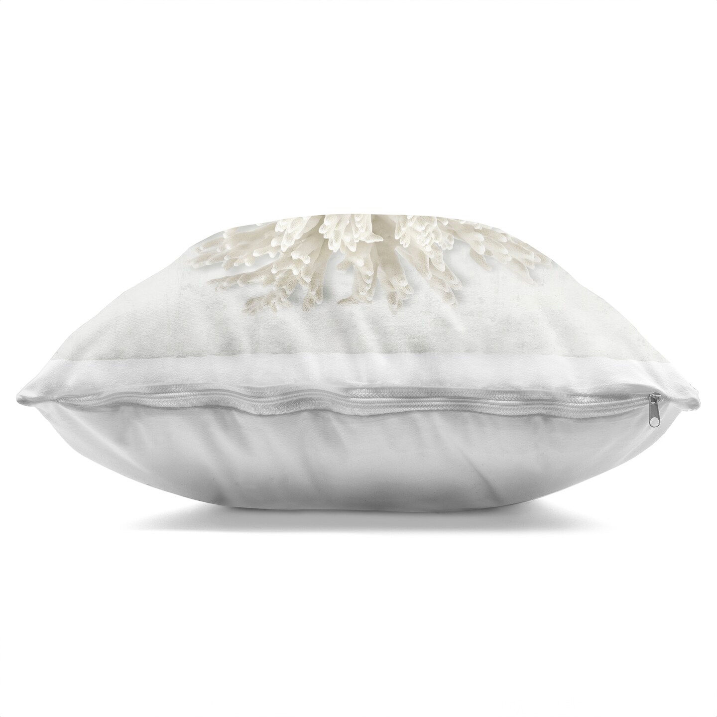 Stupell Industries Natural Round Coral Decorative Printed Pillow design by Caroline Kelly, 18 x 7 x 18