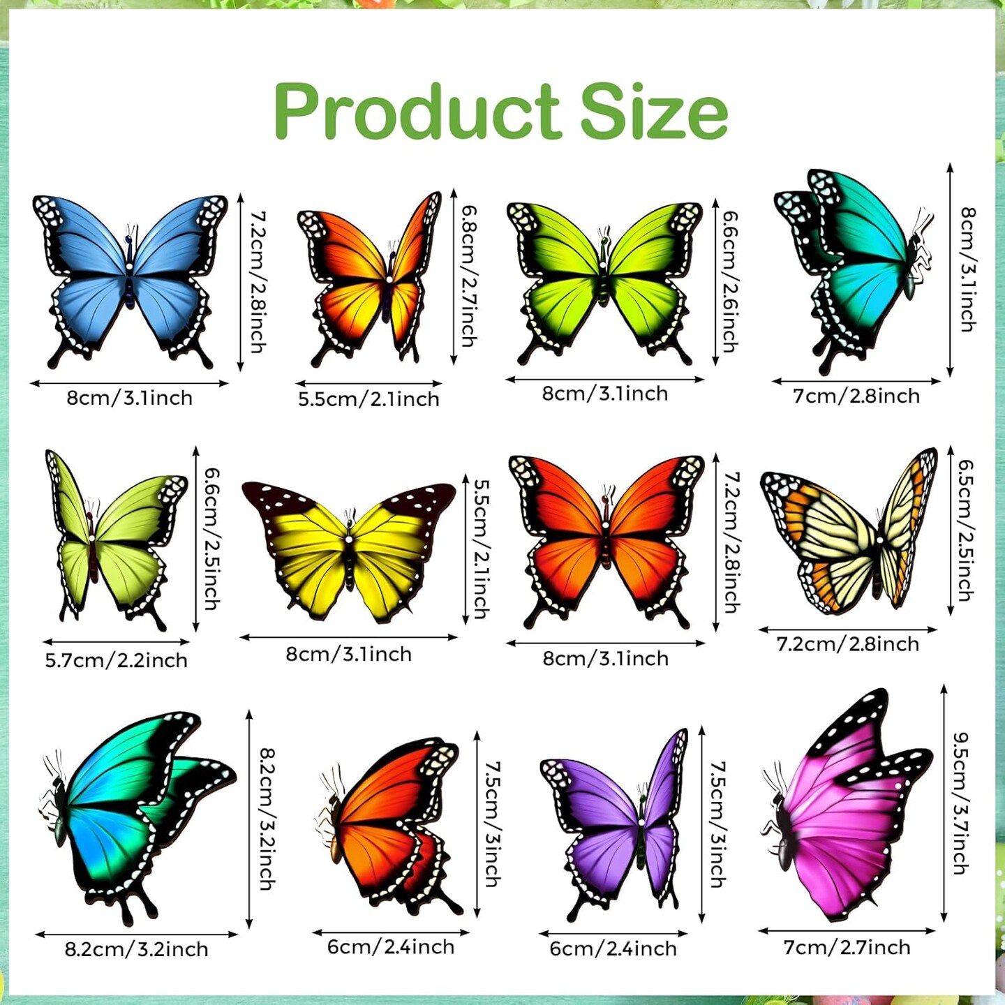 24 Pieces Spring Butterfly Ornament