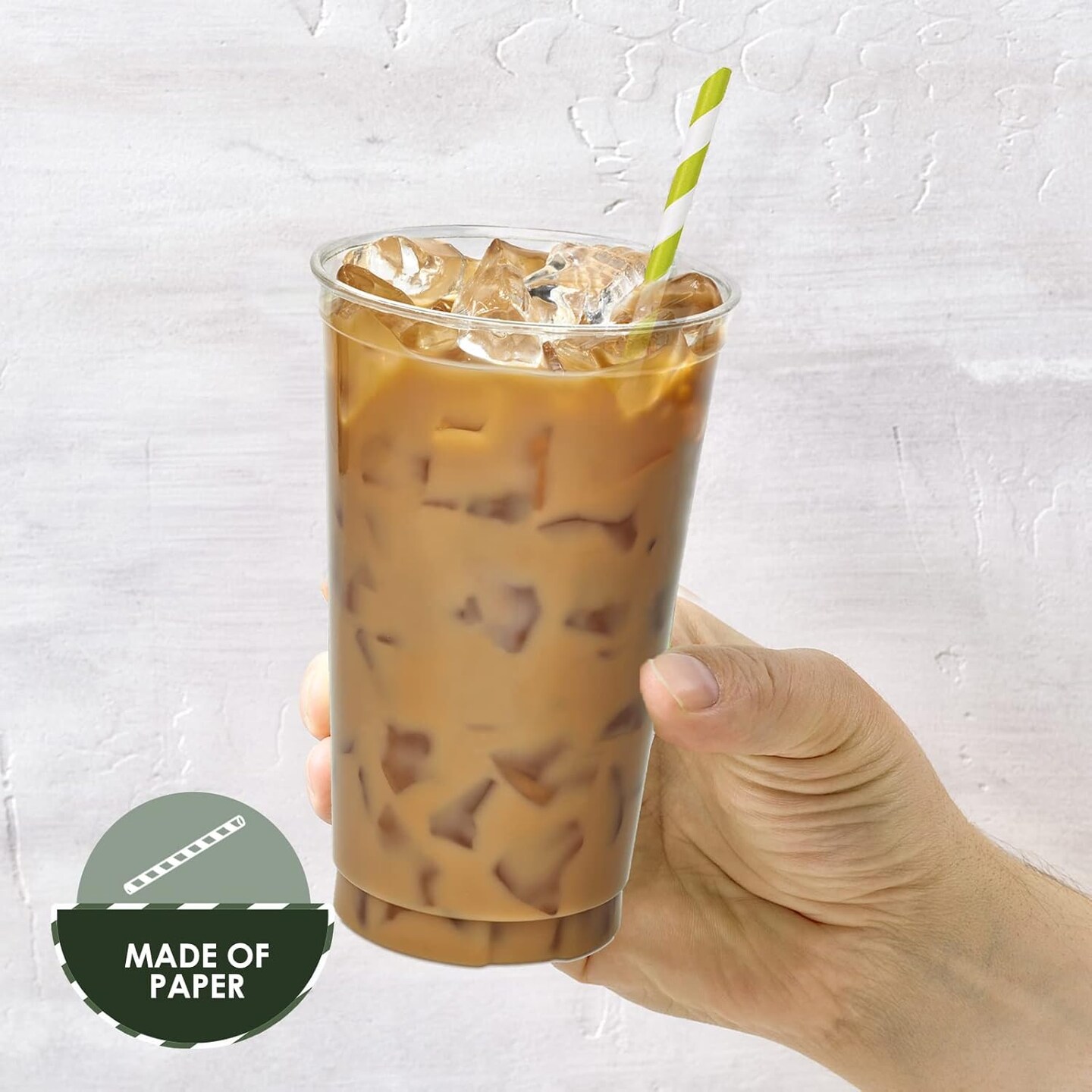 250-Pack Fun Assorted Color Compostable Biodegradable Disposable Paper Straws for Coffee, Juice, Cocktails