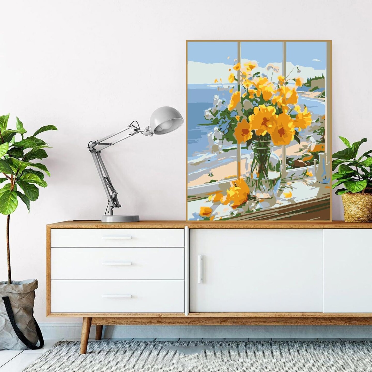 3 Pack with Wooden Easel,Paint by Numbers for Kids