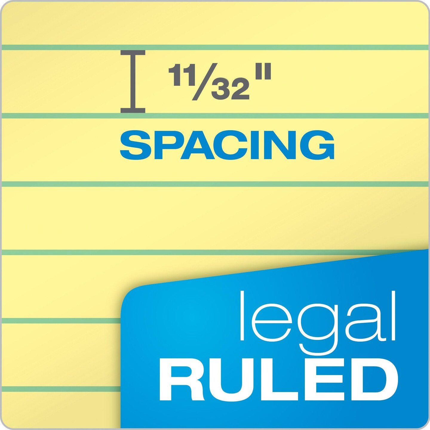 8.5 x 11.75 Legal Pads, 12 Pack, The Legal Pad Brand, Wide Ruled, Yellow Paper, 50 Sheets Per Writing Pad, Made in the USA (7532)