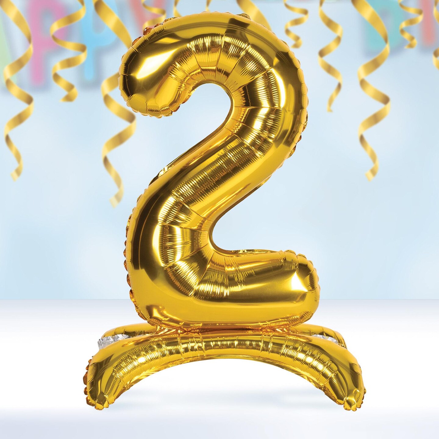 6 Pack Beistle Self-Standing Balloon Number 2