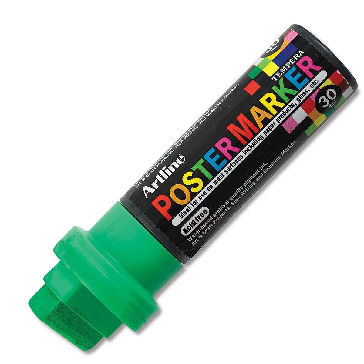 Artline Poster Markers - 30 mm Tip, Fluorescent Green