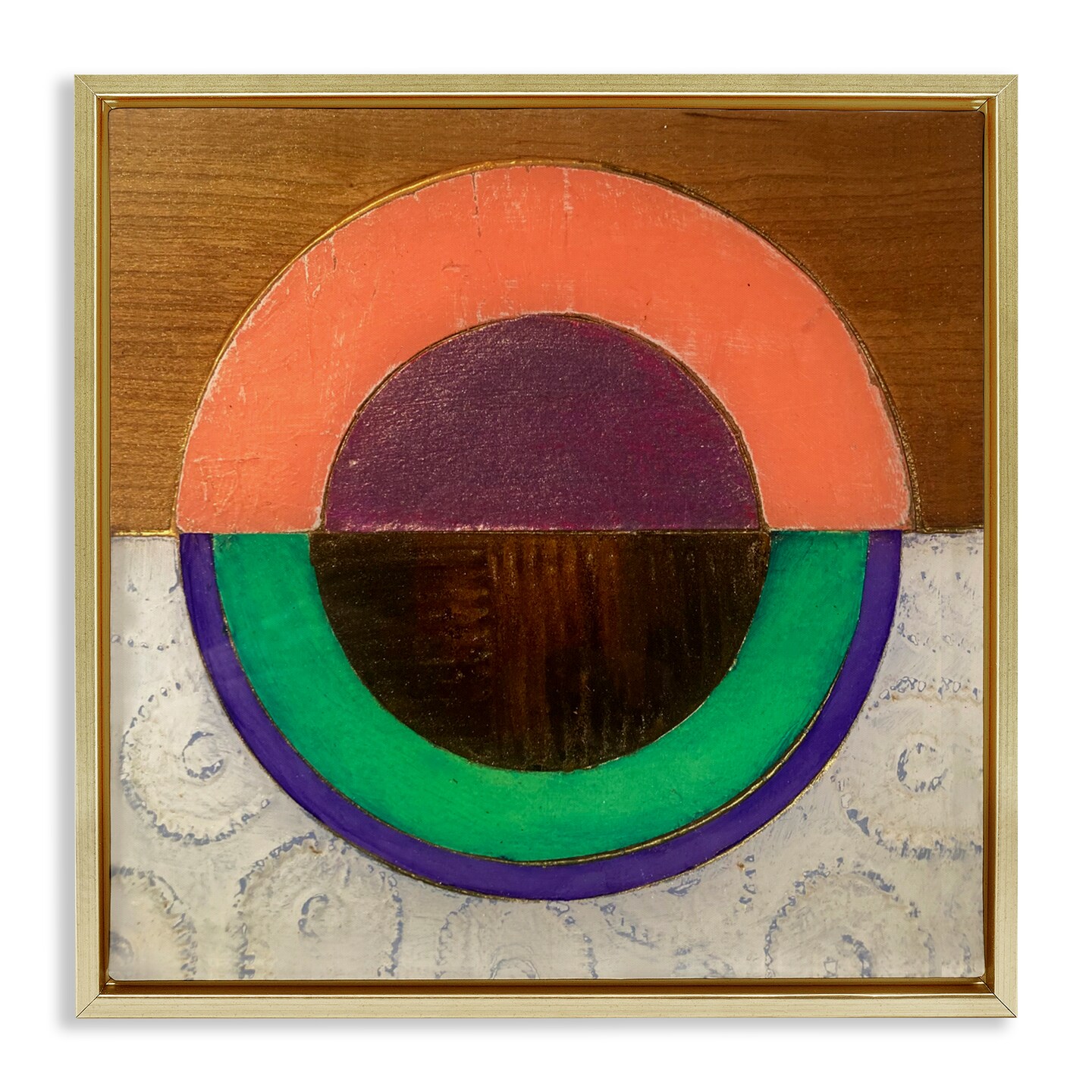 Stupell Industries Horizontal Split Circle Floating Frame, design by Matthew Finger