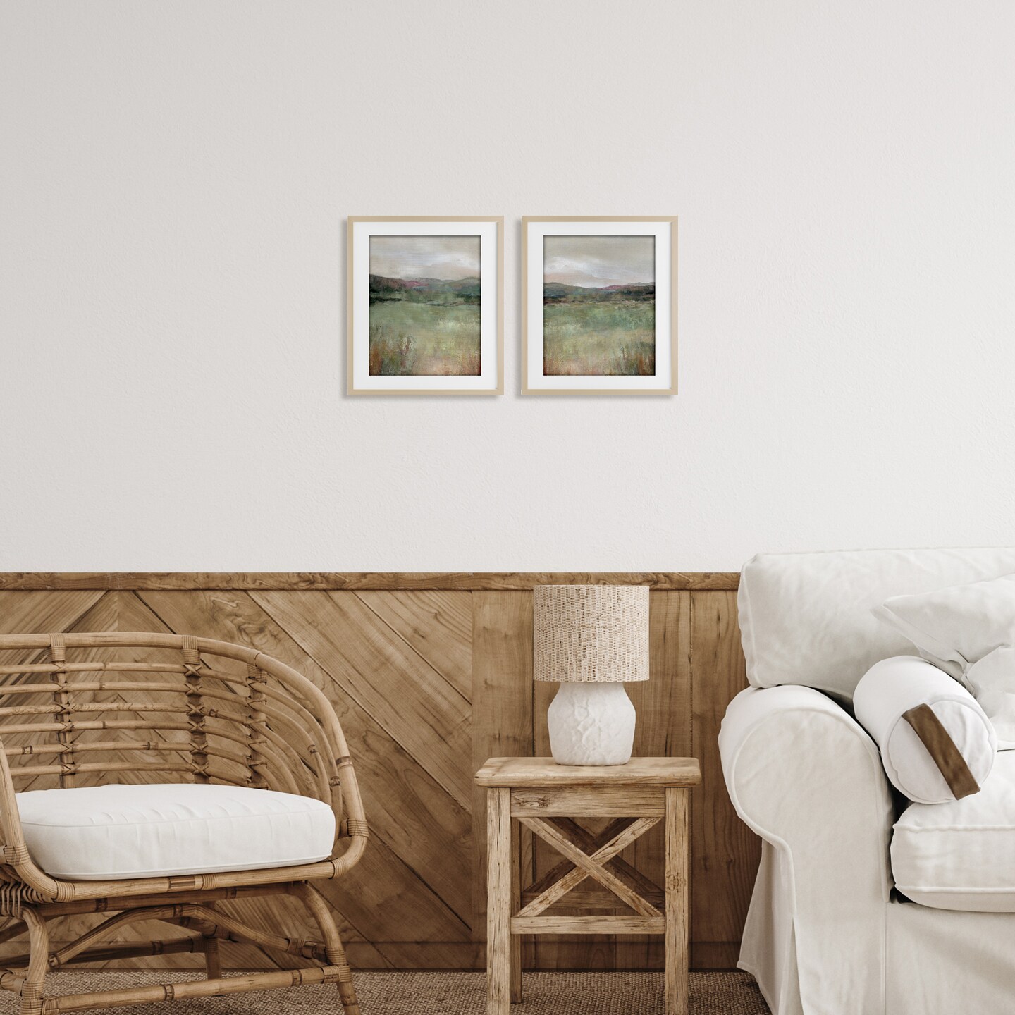 Stupell Industries Muted Glimpse of Spring 2pc Framed Print Under Glass Set, design by Carol Robinson