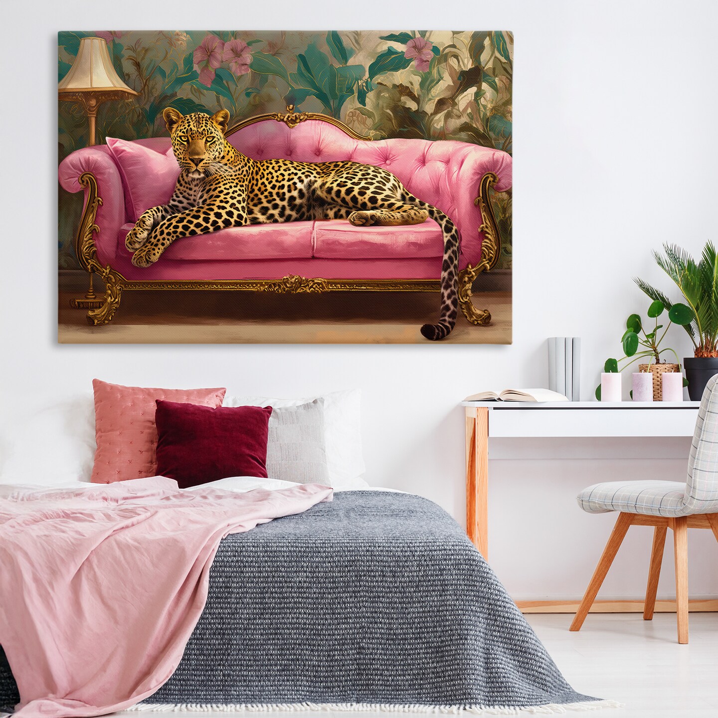 Stupell Industries Exotic Lounging Leopard Canvas, design by Tina LeCour