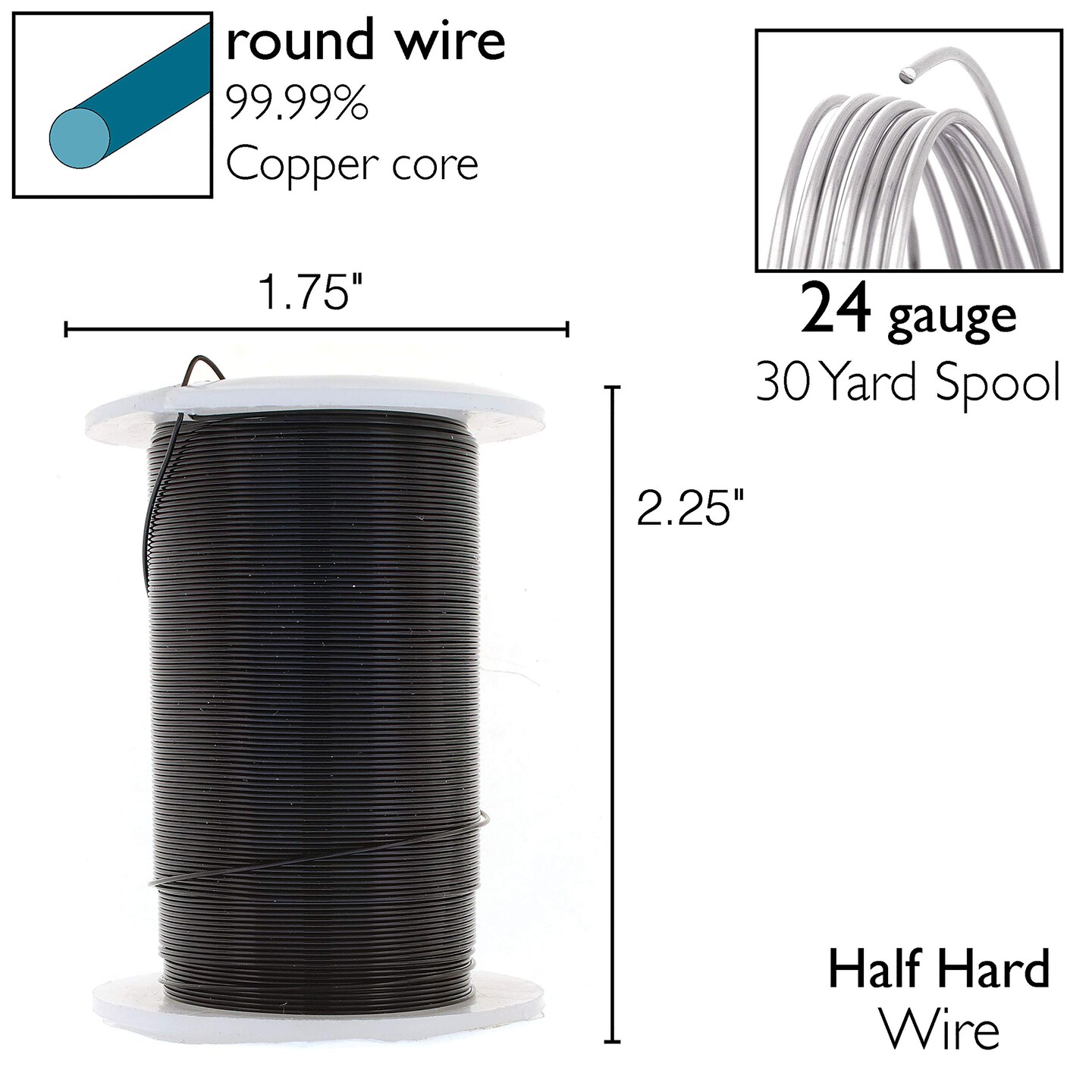 The Beadsmith Wire Elements Lacquered Tarnish-Resistant Copper Wire