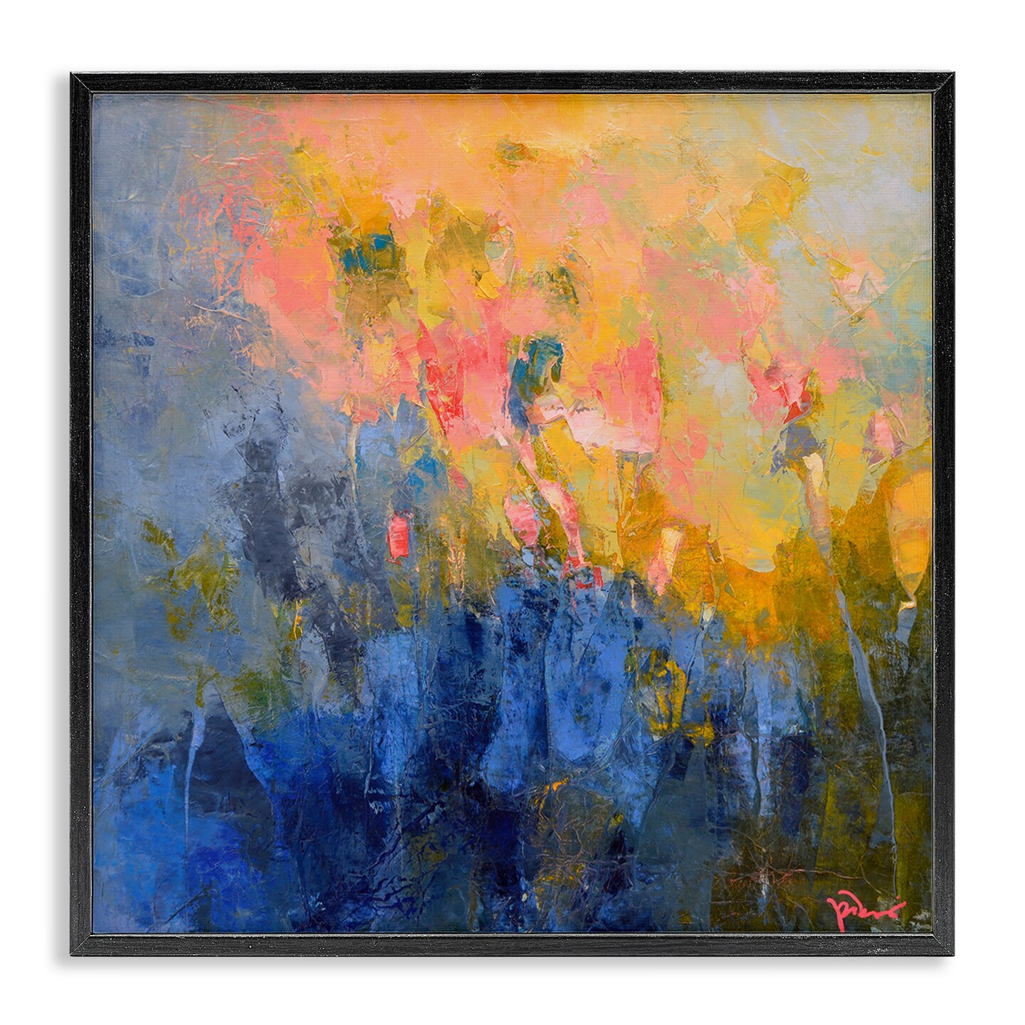 Stupell Industries Radiant Abstract Impression Framed Giclee Wall Art Design by Patrick Dennis