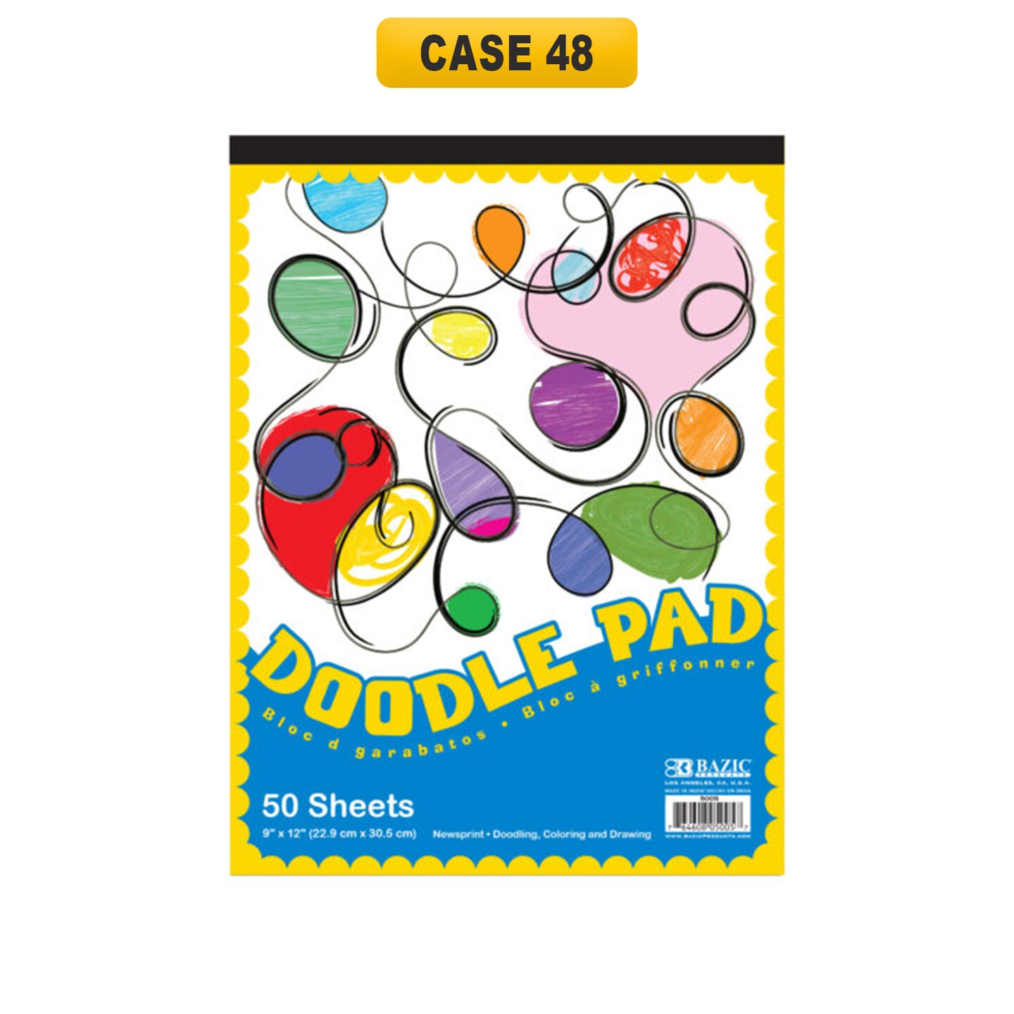 Bazic&#xAE; 50 Ct. 9&#x22; X 12&#x22; Doodle Pad