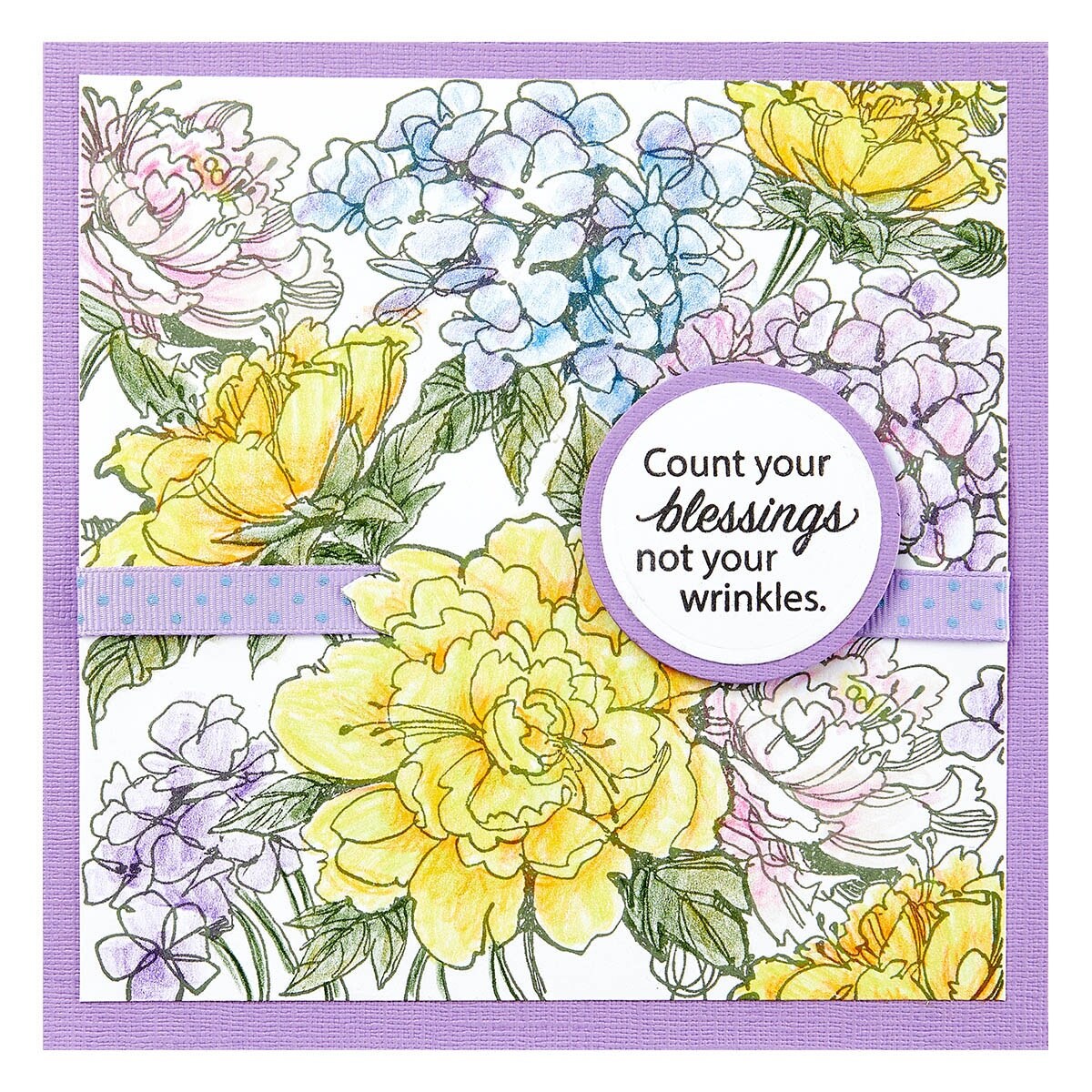 Stampendous Cling Rubber Stamp From Beautiful Backgrounds-Floral Garden
