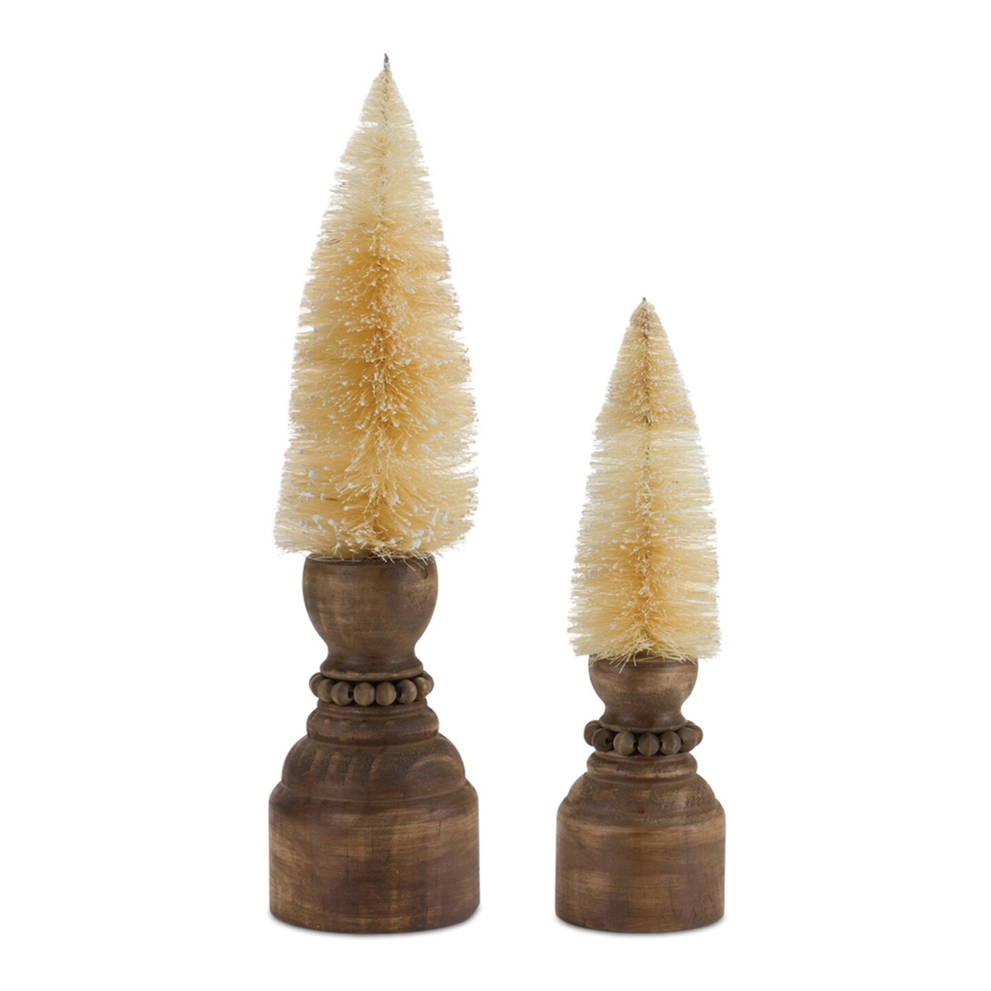 Melrose Pine Mini Artificial Christmas Trees on Pedestal - 14" - Set of 2