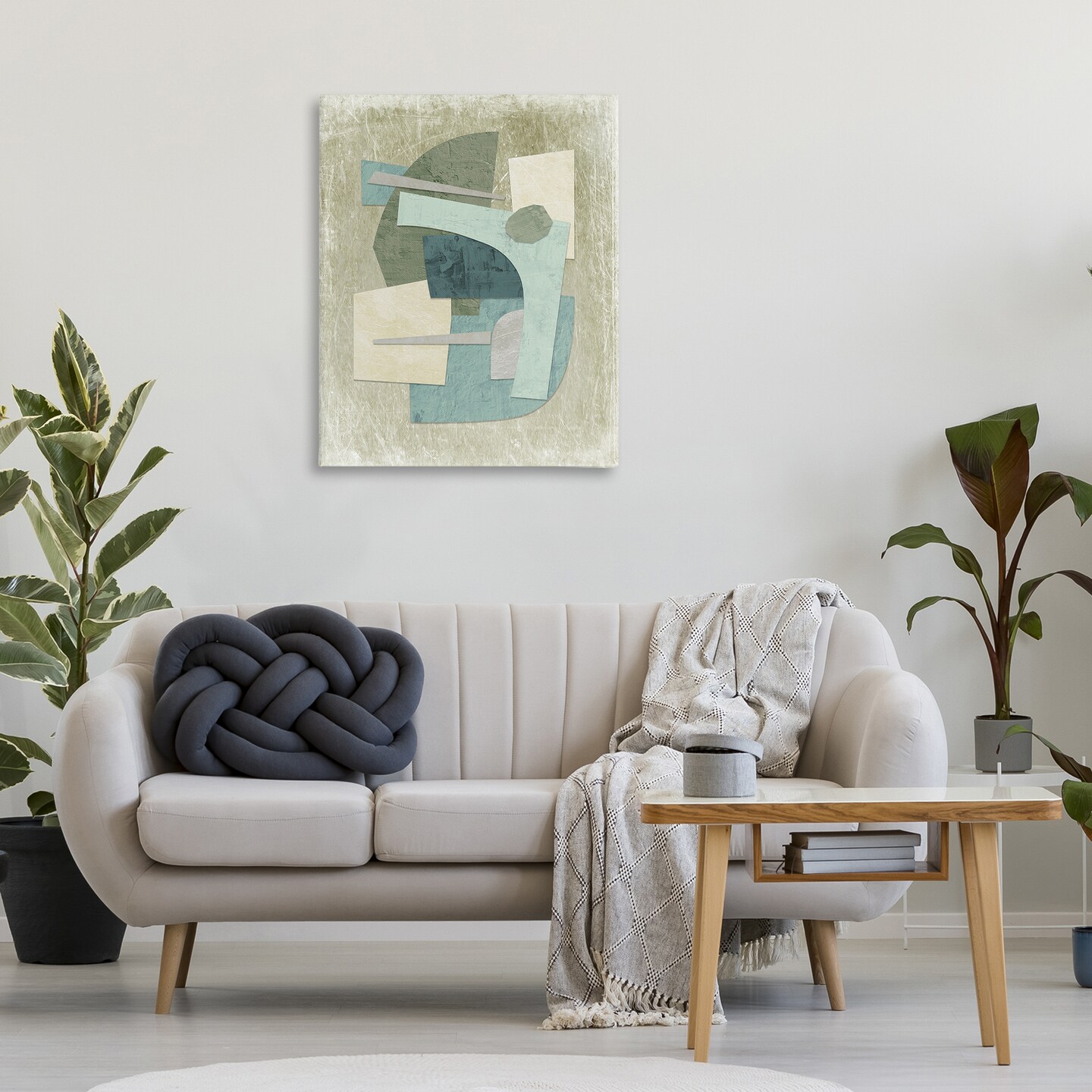 Stupell Industries Layered Neutral Arrangement Canvas Wall Art Design by Suzanne Nicoll
