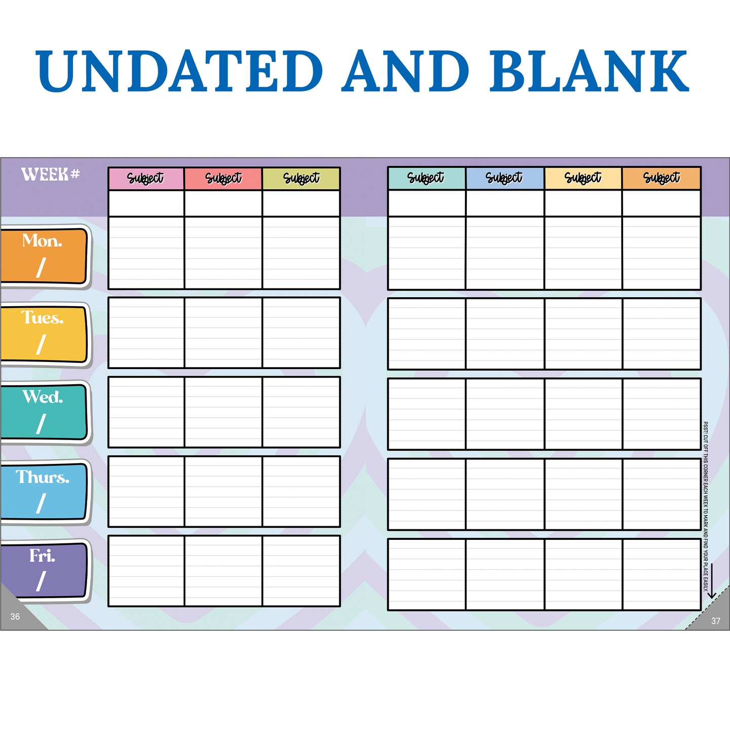 Carson Dellosa Retro Remix Teacher Planner 2025-2026, Undated 8" x 11" Lesson Plan Book With Retro Stickers, Class Schedule, Weekly Calendar, Homeschool & School Supplies, Groovy Classroom Must Haves