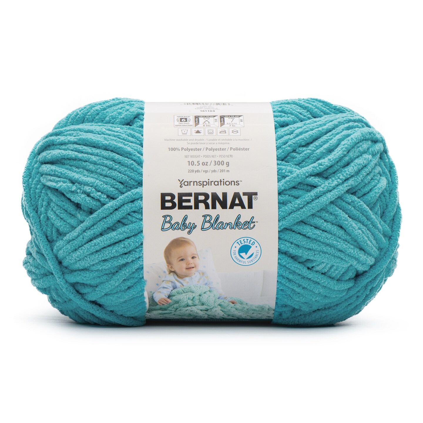 Bernat Baby Blanket Big Ball Yarn 24 Pack-Baby Teal
