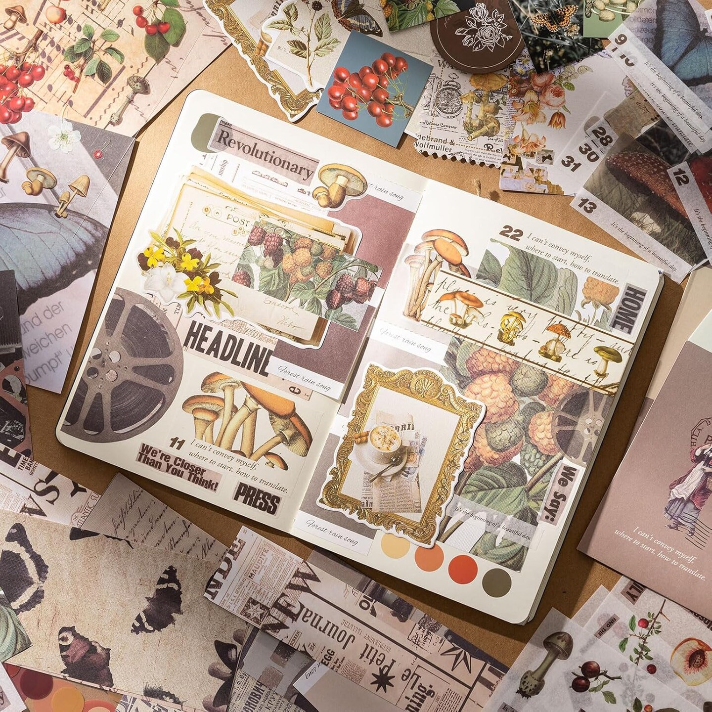 Scrapbook Kit for Beginners, Aesthetic Junk Journal Supplies