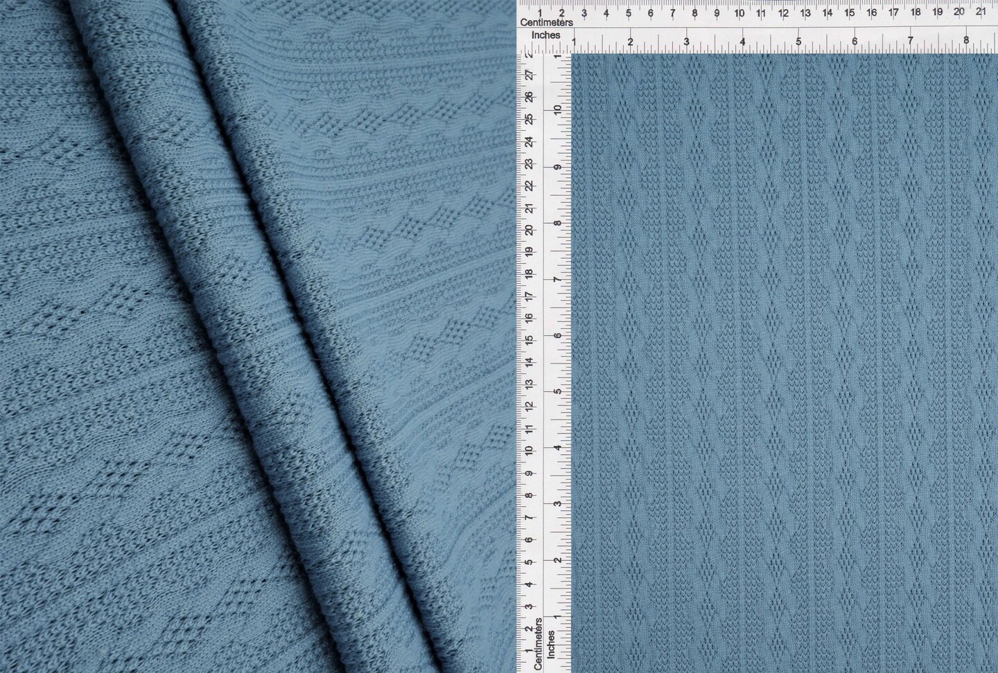 1 Yard Knit Jacquard Cable Knit Sweater Fabric Stretch Polyester Spandex 58/60 Inches Wide