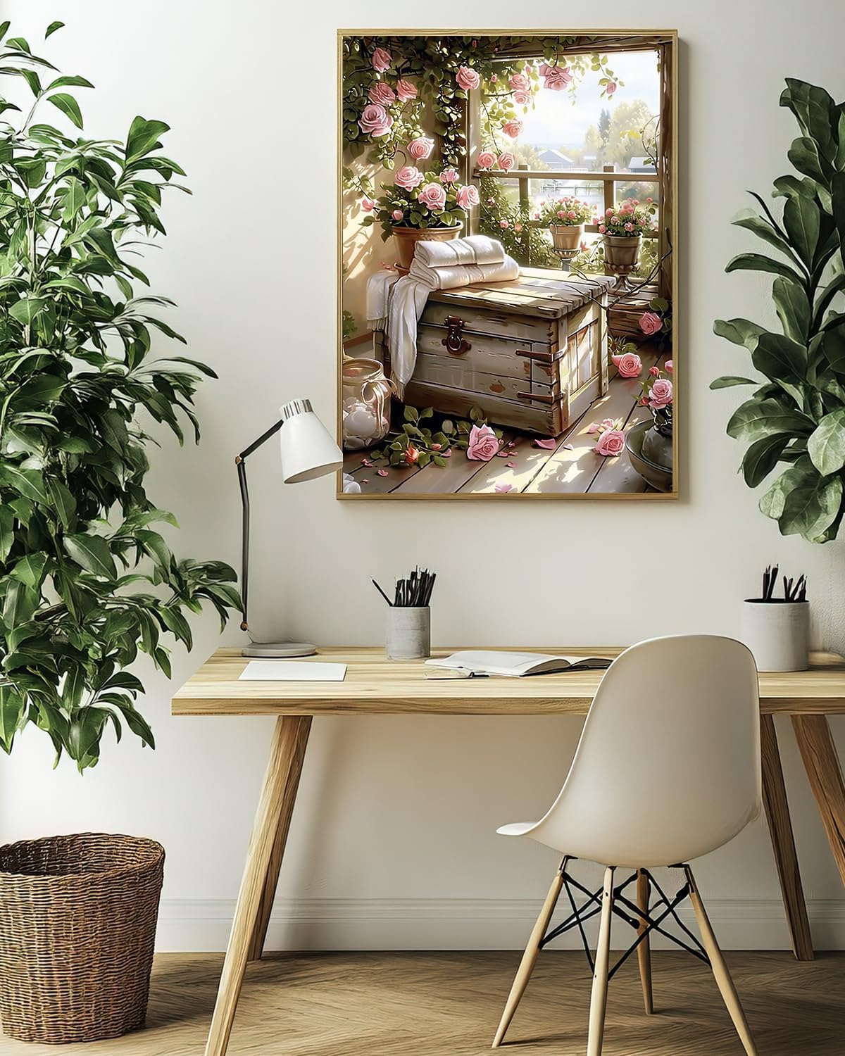 12x16 in 5D Rose Diamond Painting Kit for Adults – DIY Full Drill Flower Gem Art, Easy Diamond Dot Painting for Beginners, Home Wall Decor & Gift