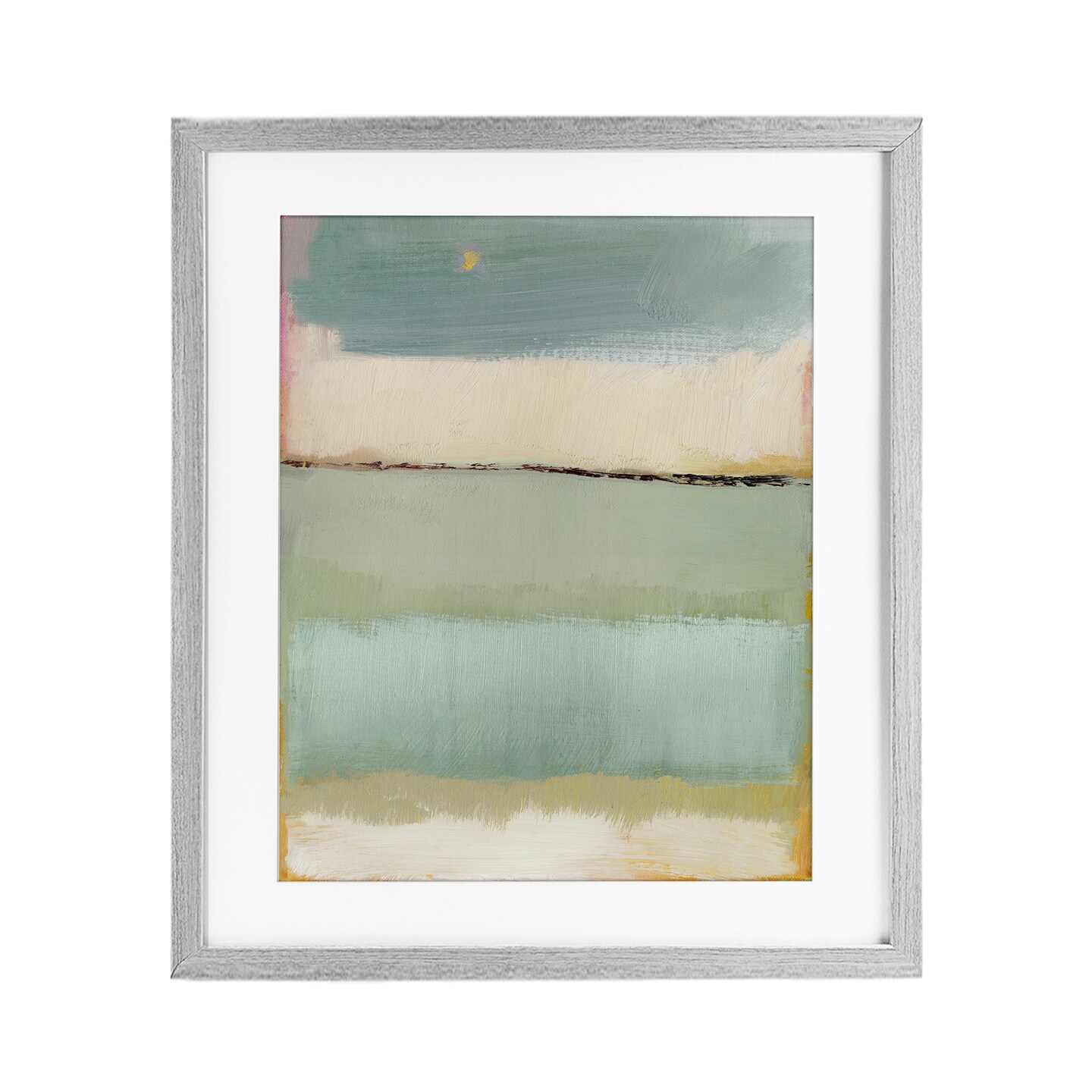 Stupell Industries Abstract Aqua Gradients Framed Print Under Glass, design by Caroline Gold