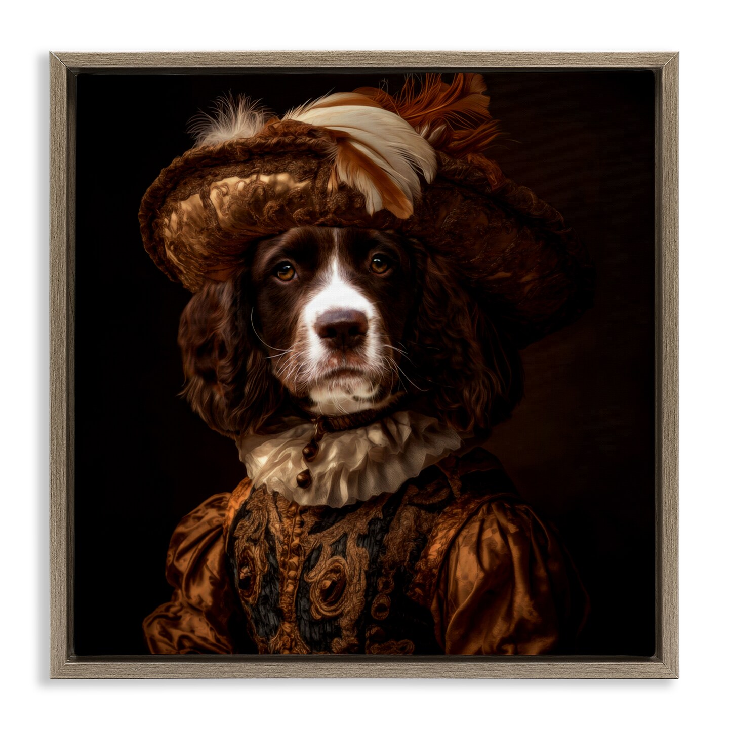 Stupell Industries Canine Crown Prince Floating Frame, design by Kelley Parker