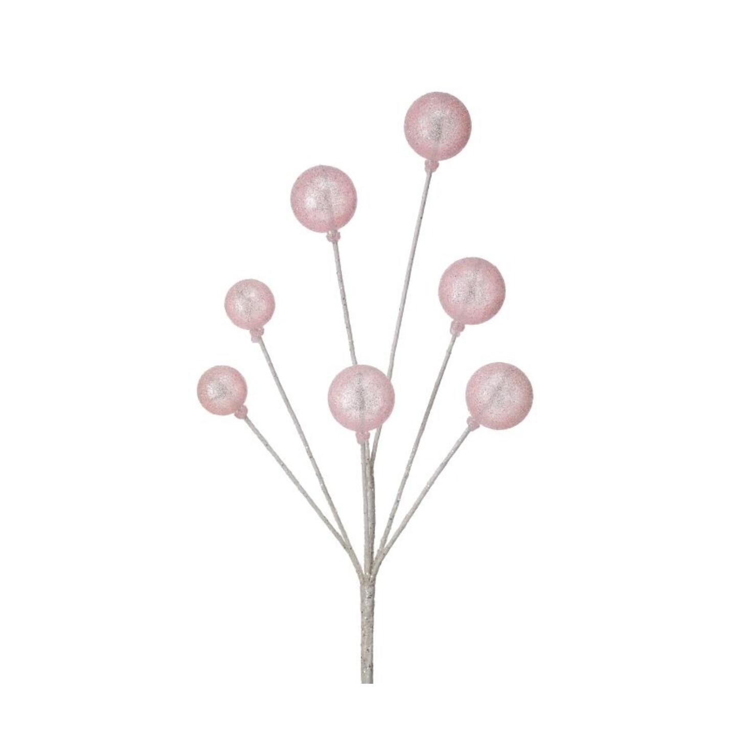 Pink Glitter Sugar Ball Spray 21&#x22; &#x2013; Candyland Christmas Tree Pick-MTX75905BLPK