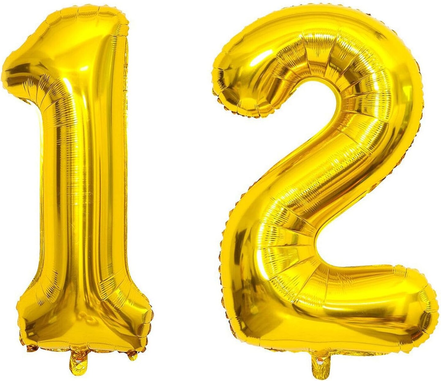 21st Birthday Decorations for Him Her 21 Balloon Number Gold Jumbo Numbers 12 Foil Mylar Balloon (Gold)