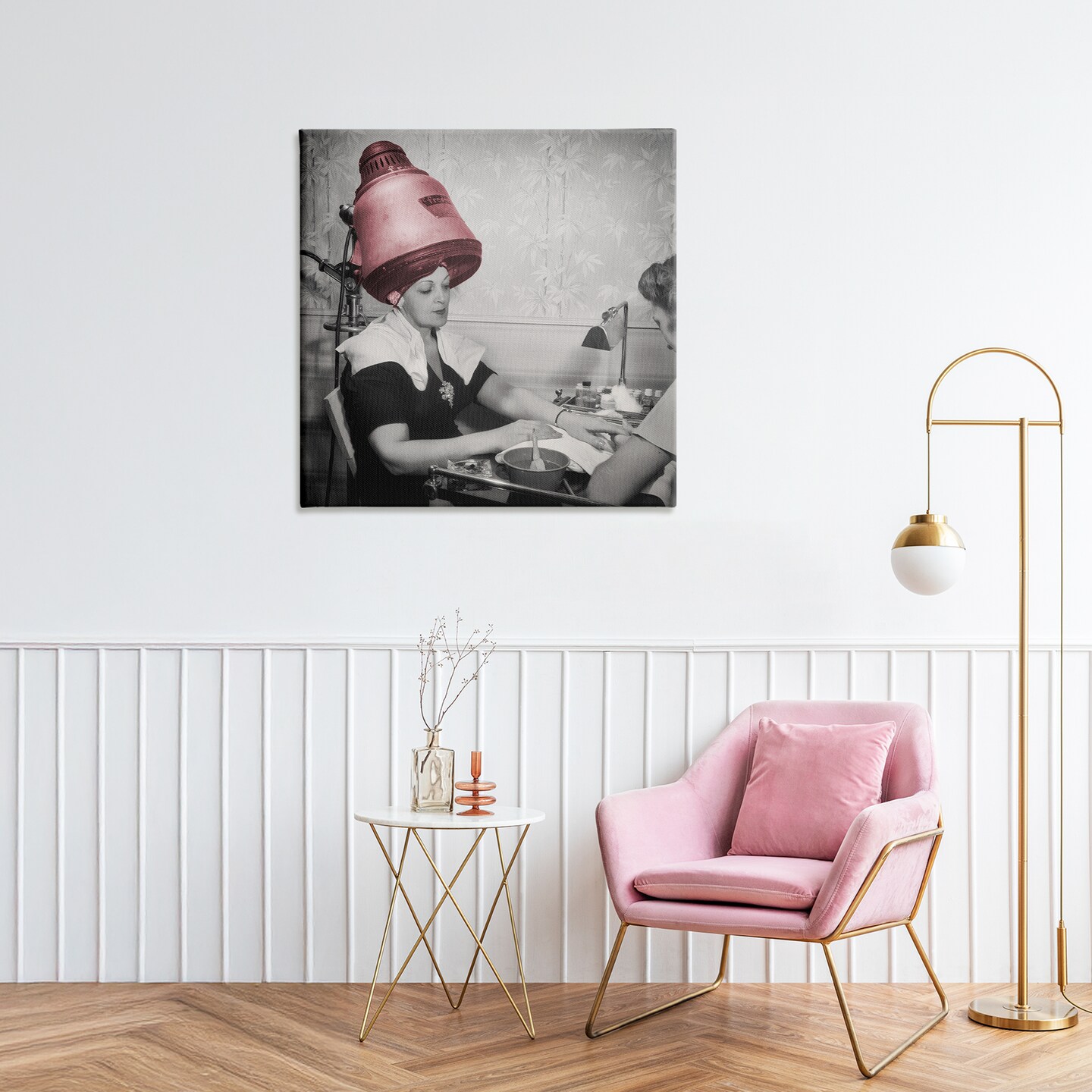 Stupell Industries Vintage Hair & Nails Salon Canvas, design by Sophie 6