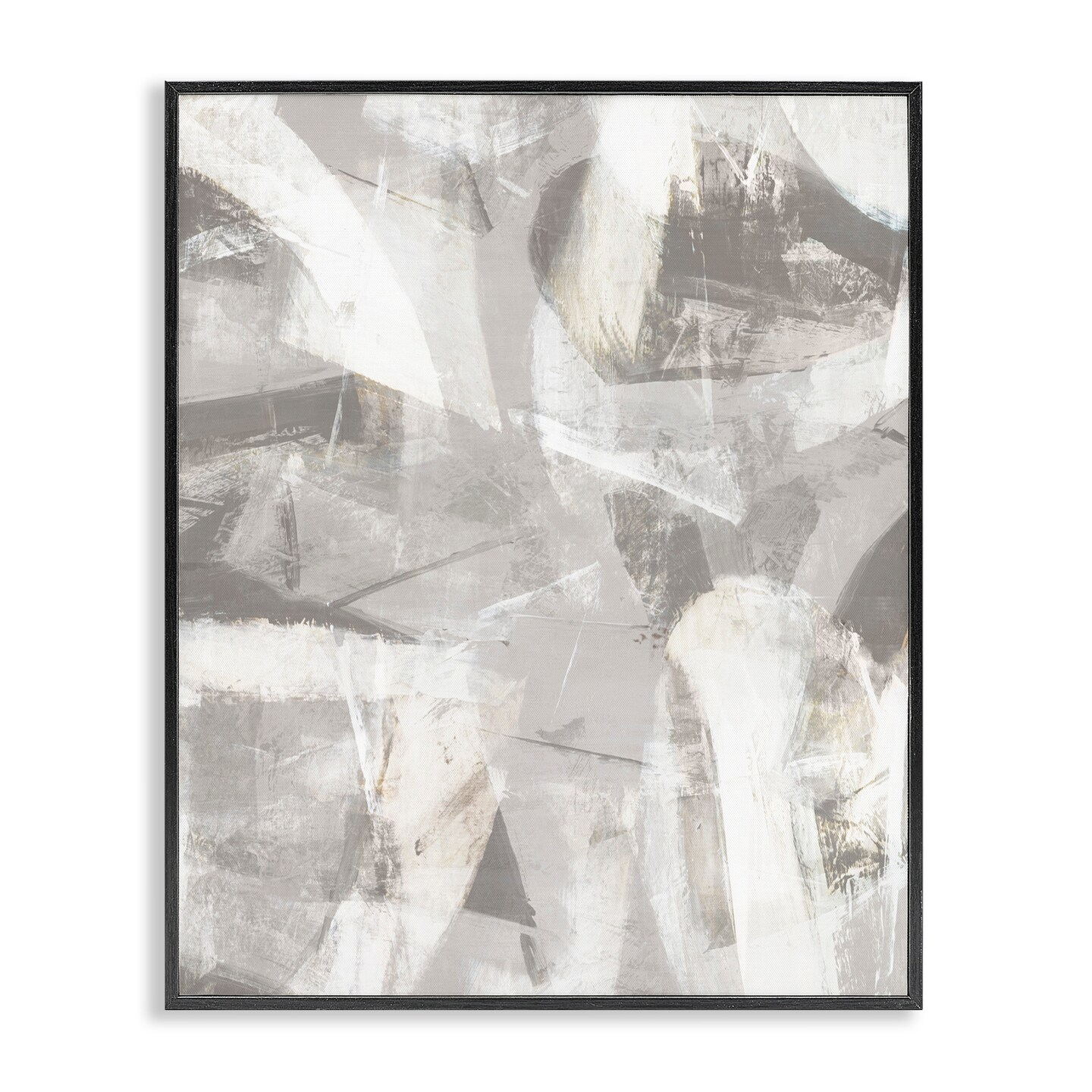 Stupell Industries Soft Currents of Grey Framed Giclee, design by Hannah Dawson