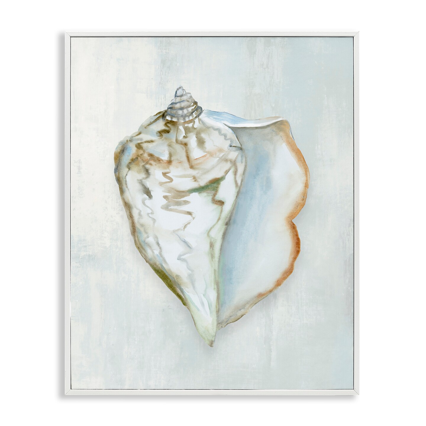 Stupell Industries Muted Conch Shell Serenity Framed Giclee, design by Hannah Dawson