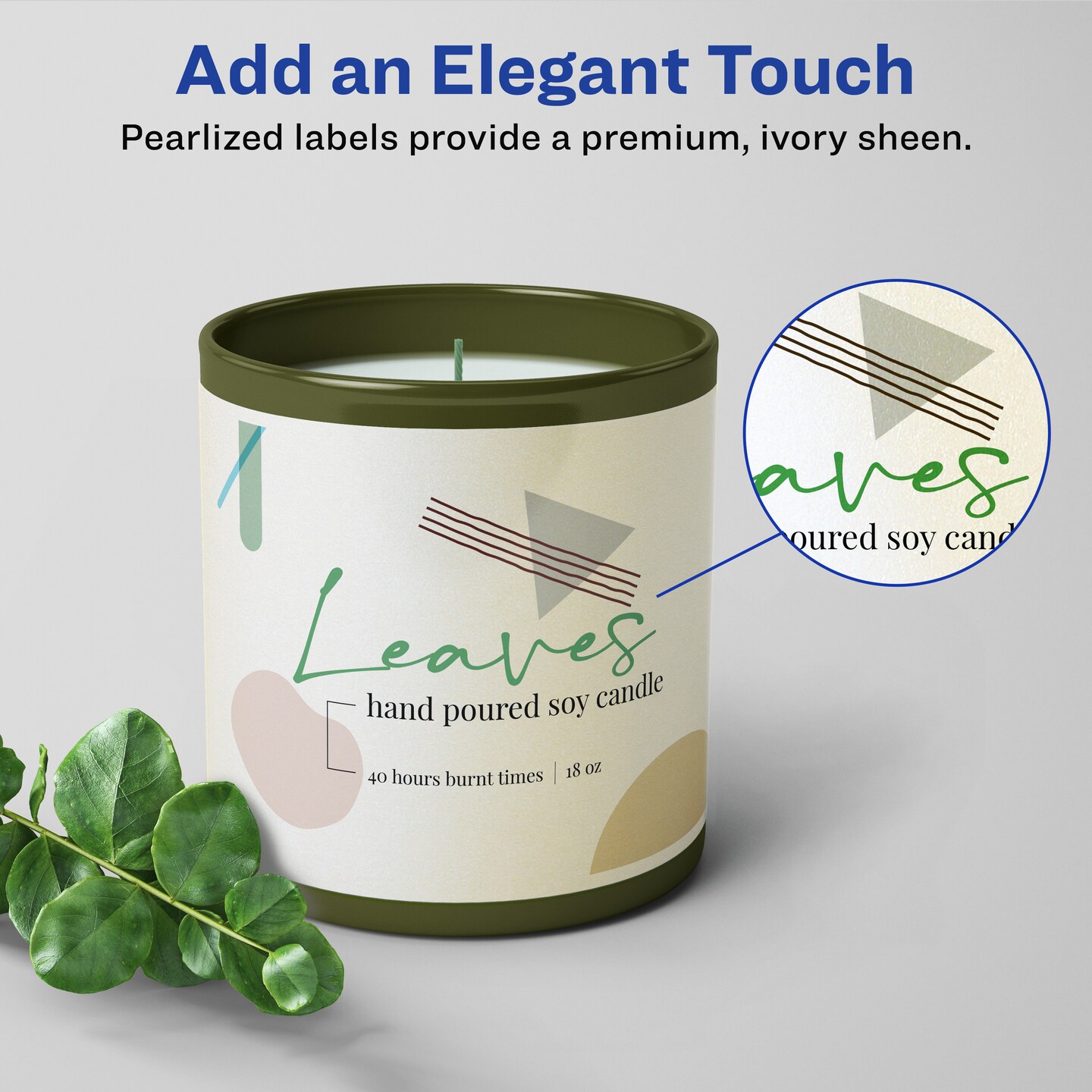 Avery Pearlized Ivory Rectangle Labels with Sure Feed Technology, 3-1/4" x 8-3/8"