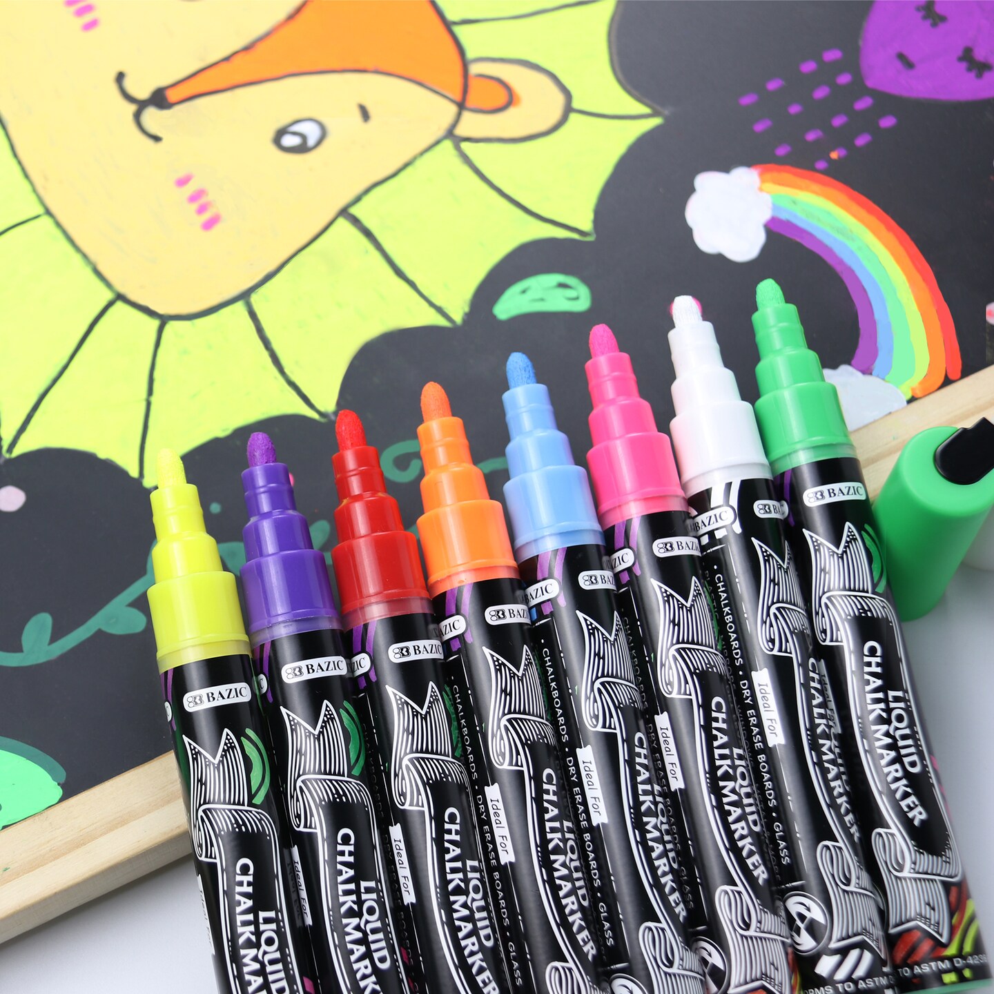 BAZIC Color Liquid Chalk Markers