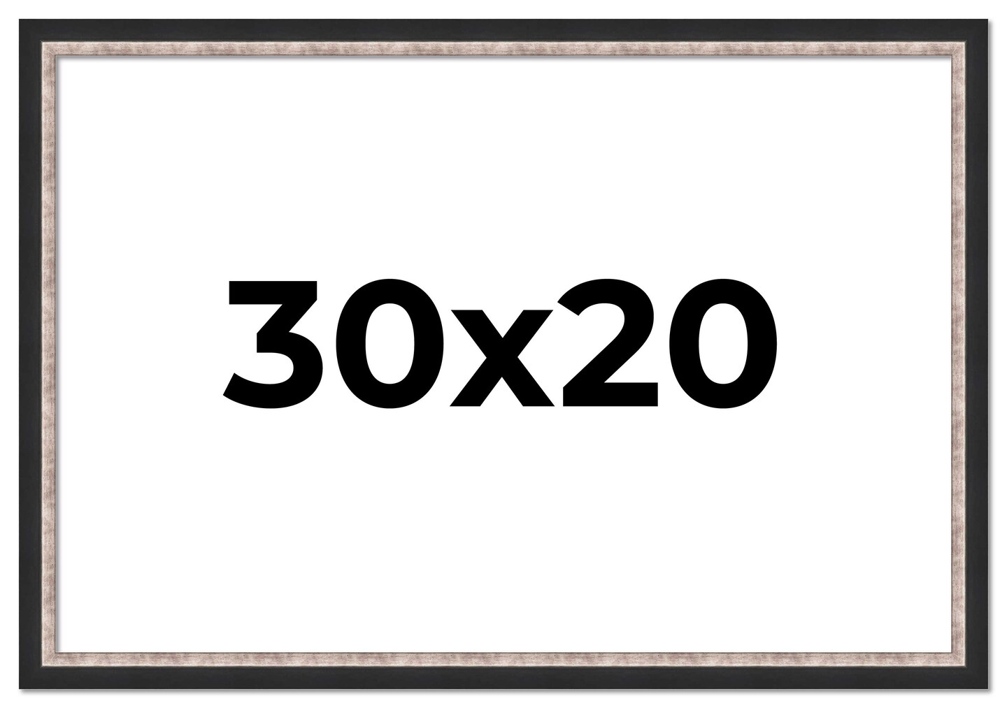 Simple Silver Picture Frame - UV Acrylic, Backing Board, Hanging Hardware Included