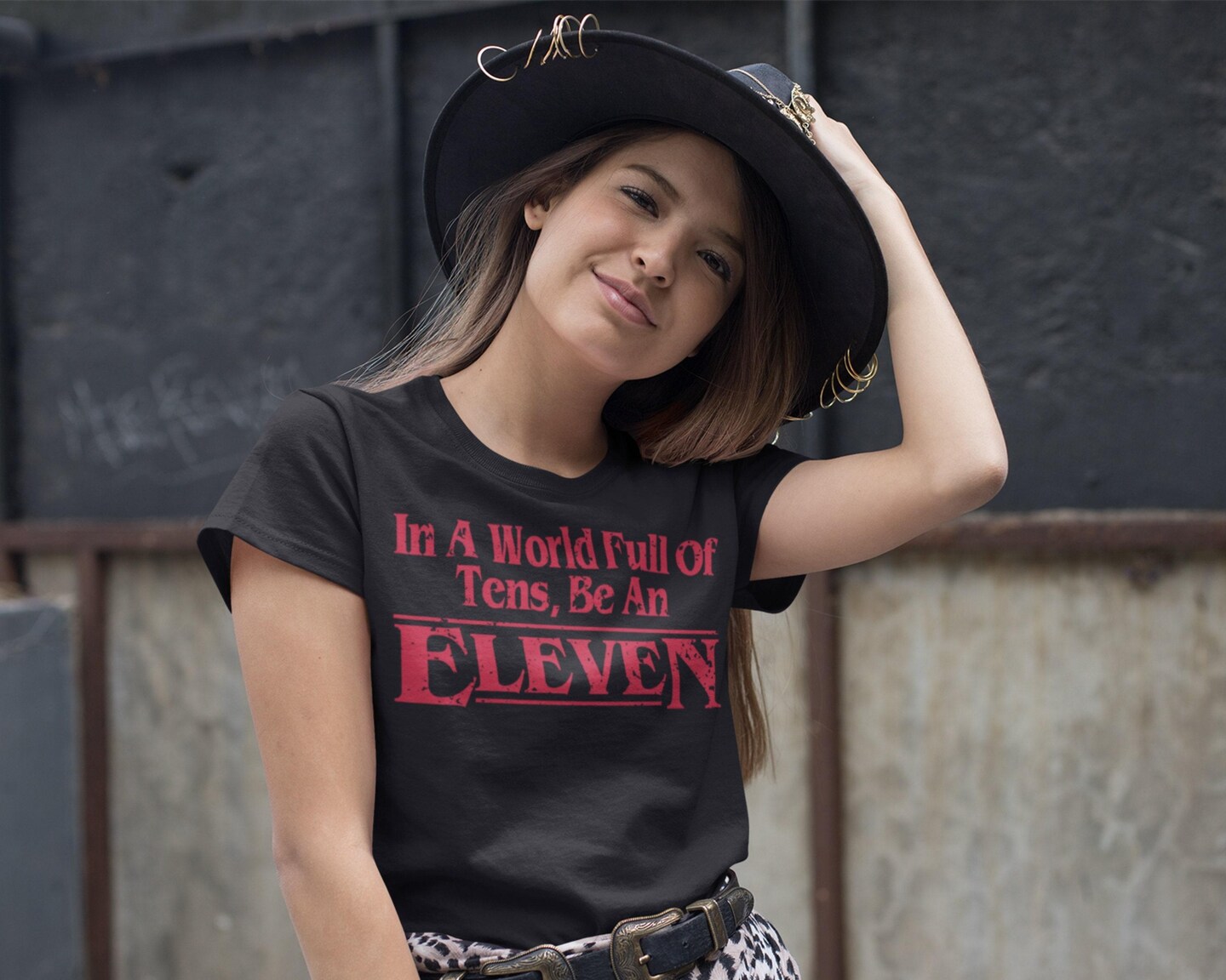 In A World Full Of Tens, Be An Eleven Womens Tshirt, Adult Halloween Costume, Womens Clothing, Horror Tv Series Tee,