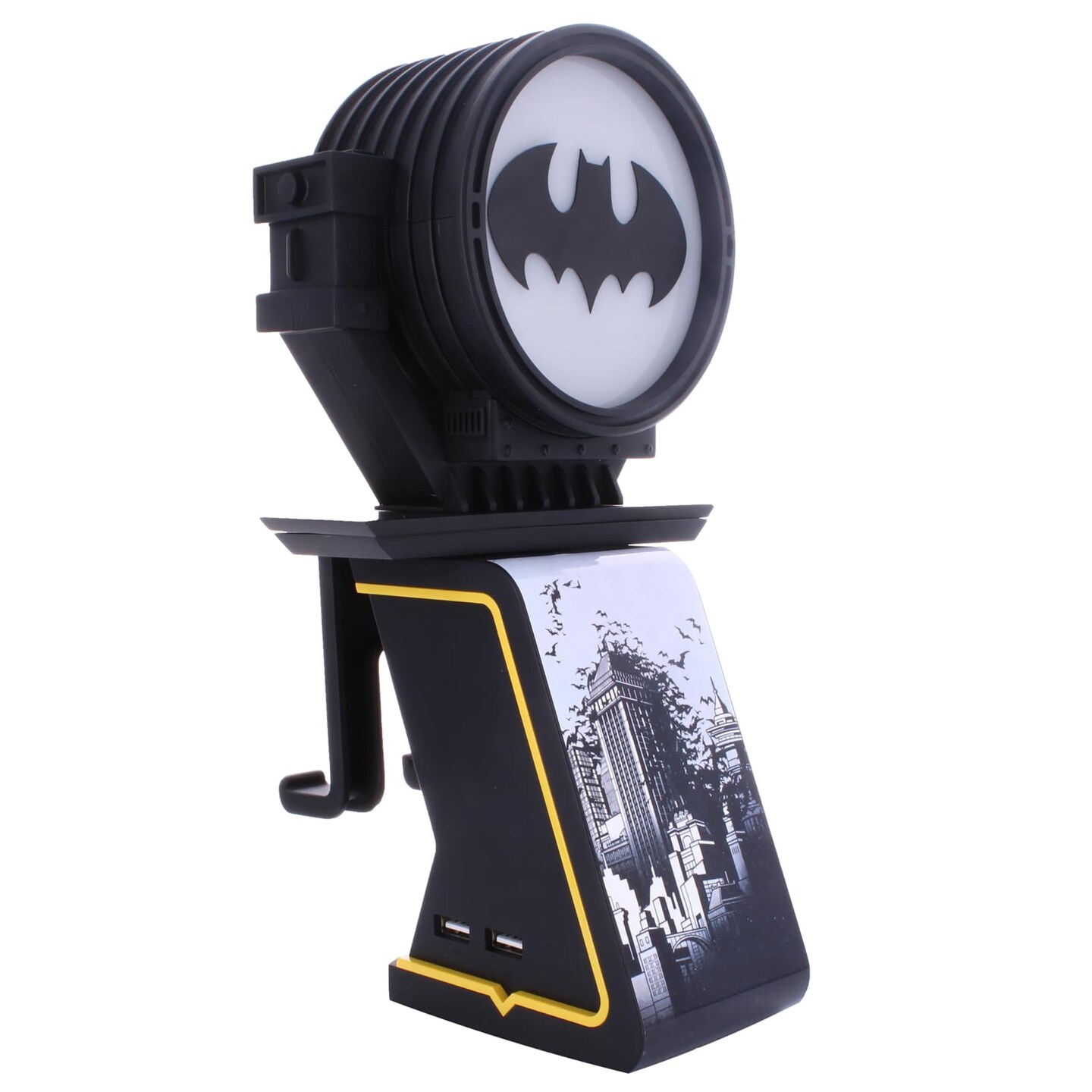 Cable Guys LED IKONS: DC Comics - Batman Bat Signal - Charging Phone &#x26; Controller Holder - Light Up Gaming Controller / Mobile Phone / Device Charging Holder, Exquisite Gaming, Officially Licensed, Includes 4&#x27; Charging Cable