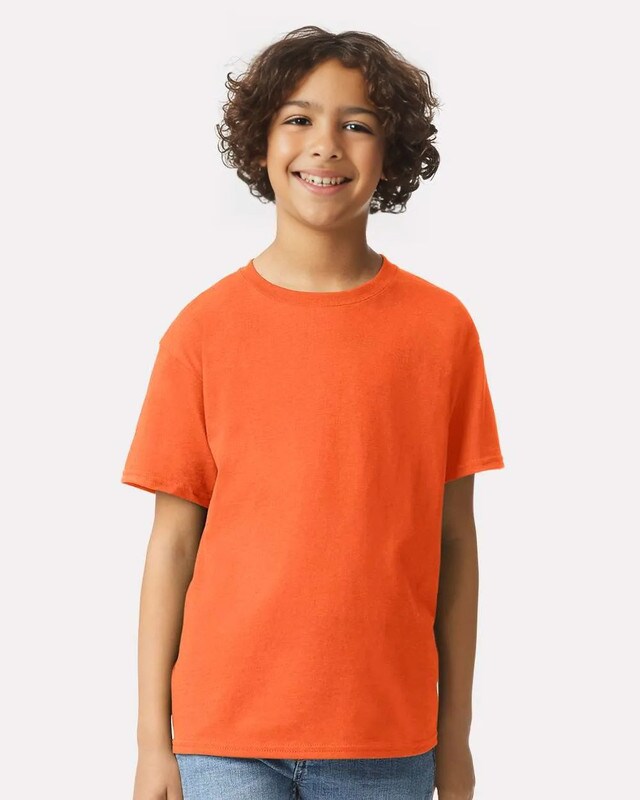 Gildan Youth Ultra Cotton Crewneck Short Sleeve T-Shirt for School Wear & Daily Activities
