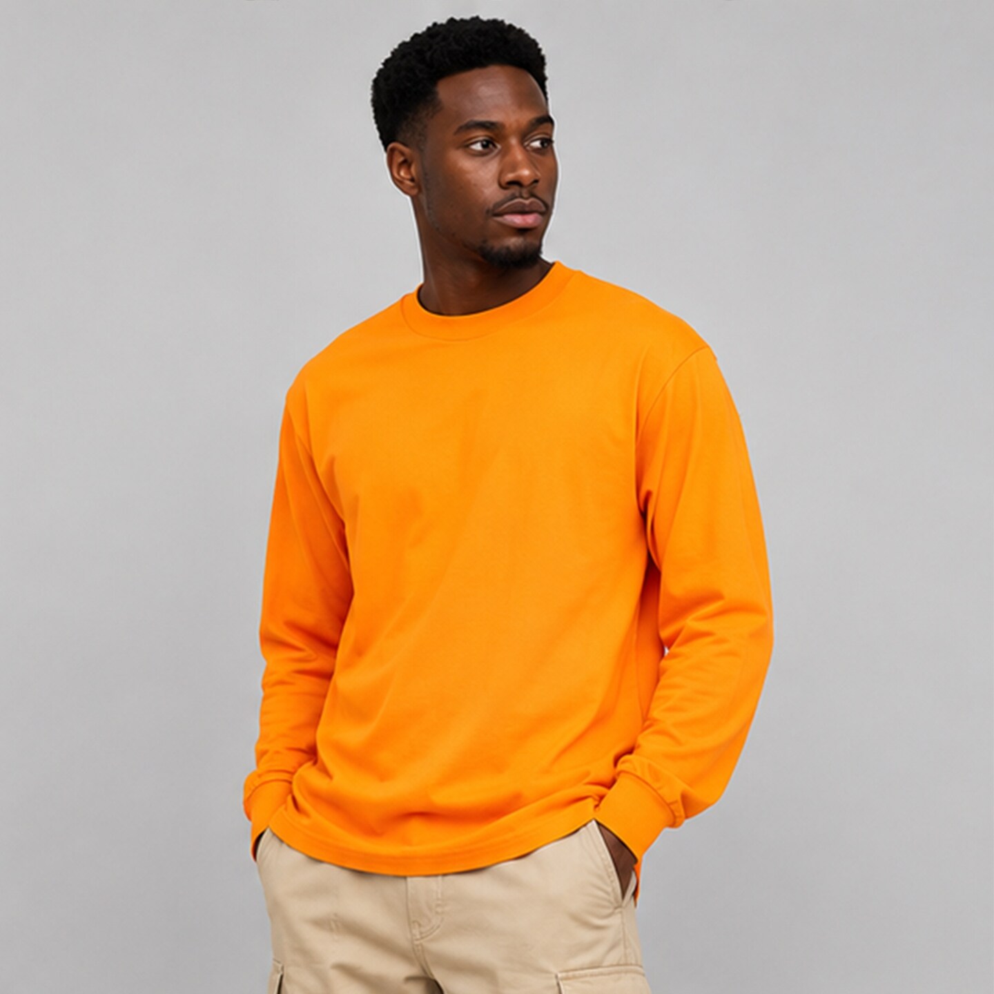 American Apparel Long Sleeve Unisex T-Shirt Heavyweight Cotton