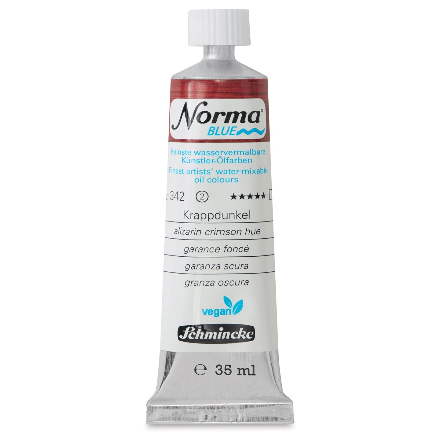 Schmincke Norma Blue Water-Mixable Oil Paint - Alizarin Crimson Hue, 35 ml