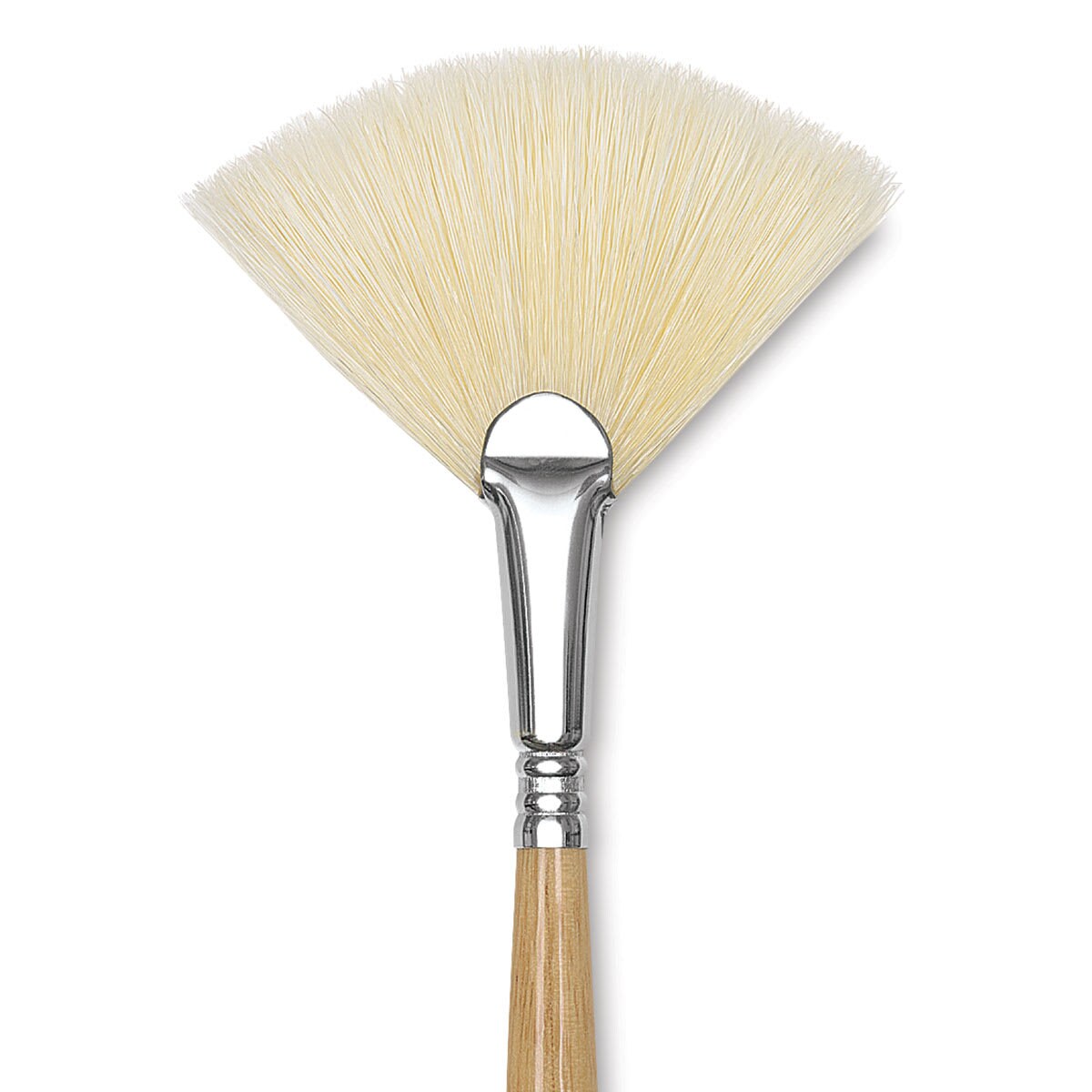 Escoda Clasico Chungking White Bristle Brush - Fan, Long Handle, Size 6