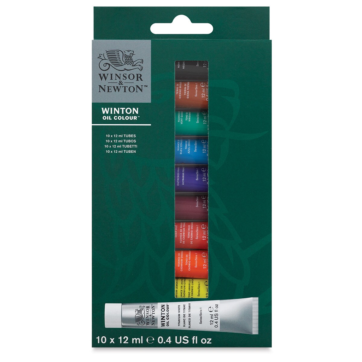 Winsor & Newton Winton Oil Paint- Set of 10, Assorted Colors, 12 ml, Tubes